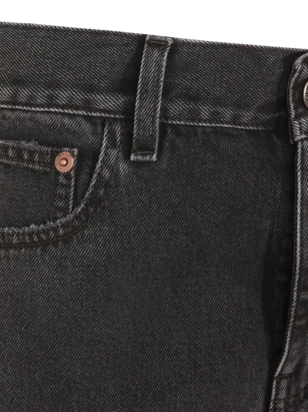 JEANS CORTI A VITA ALTA IN DENIM