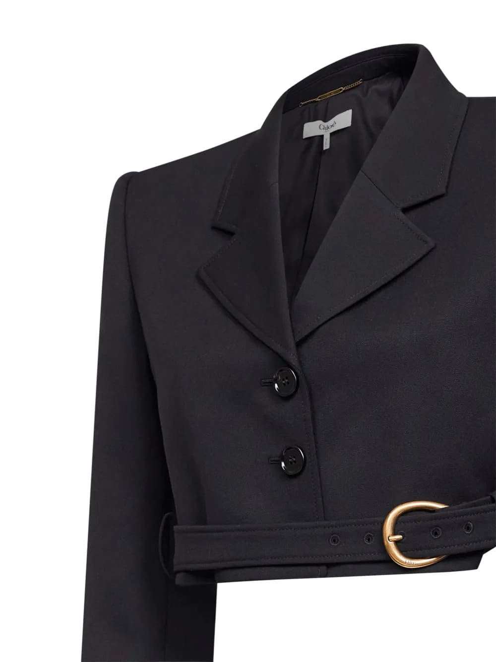 GIACCA SPENCER CORTA IN LANA GRAIN DE POUDRE