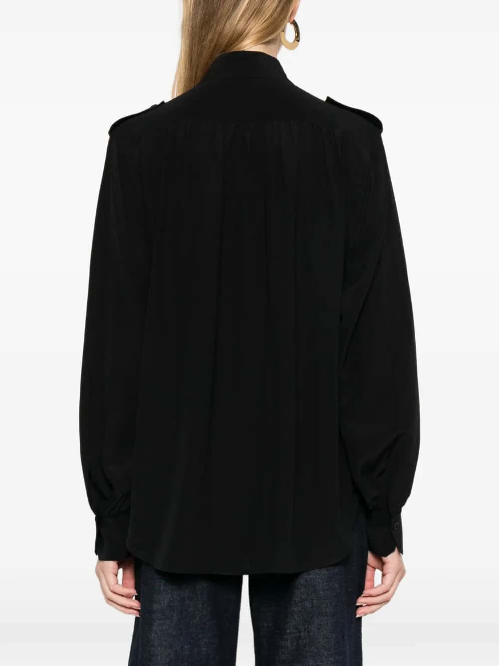 BLUSA ARRICCIATA IN CRÊPE DE CHINE
