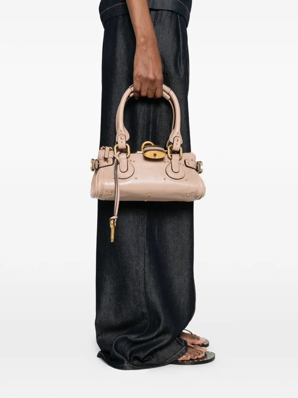 Borsa Paddington in pelle granata