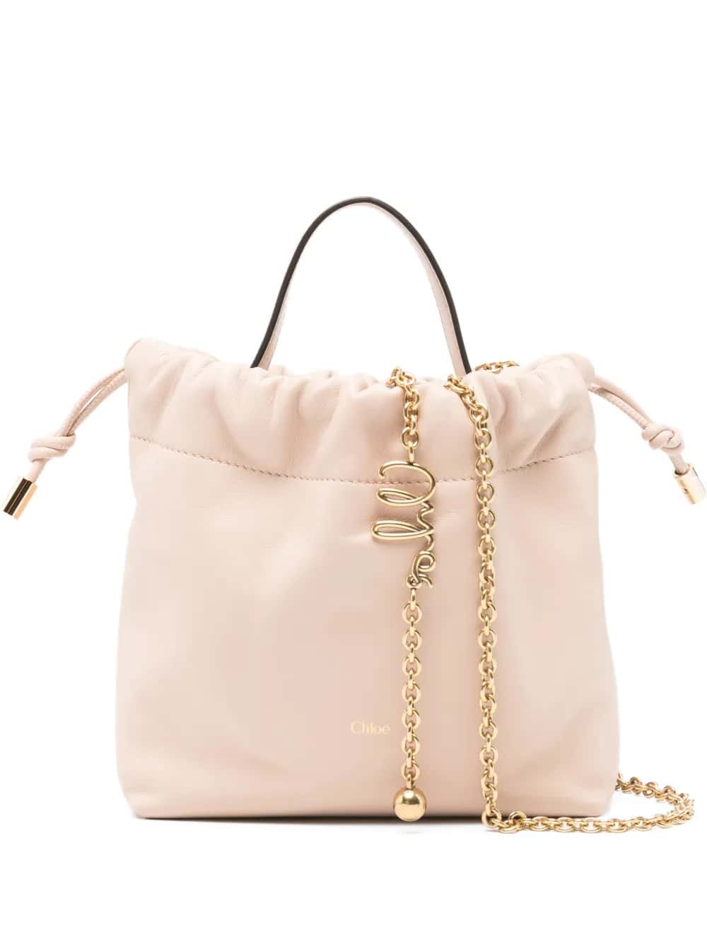 Borsa a spalla mini Chloé Icons con catena in pelle morbida