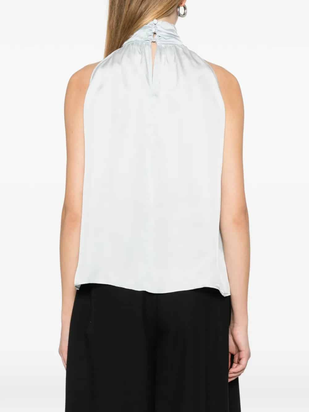 Blusa con scollo all`americana