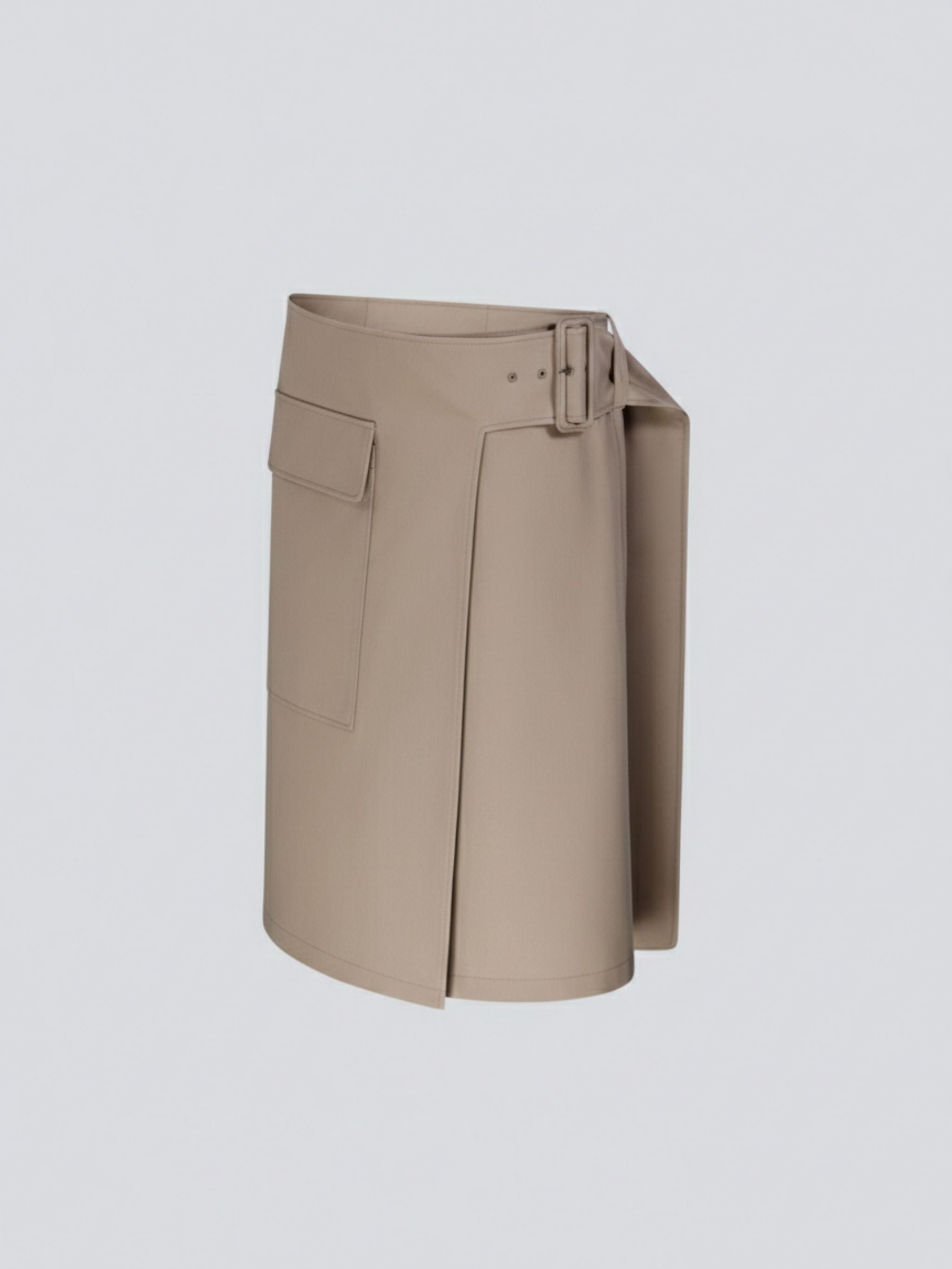 BUCKLE COTTON SKIRT