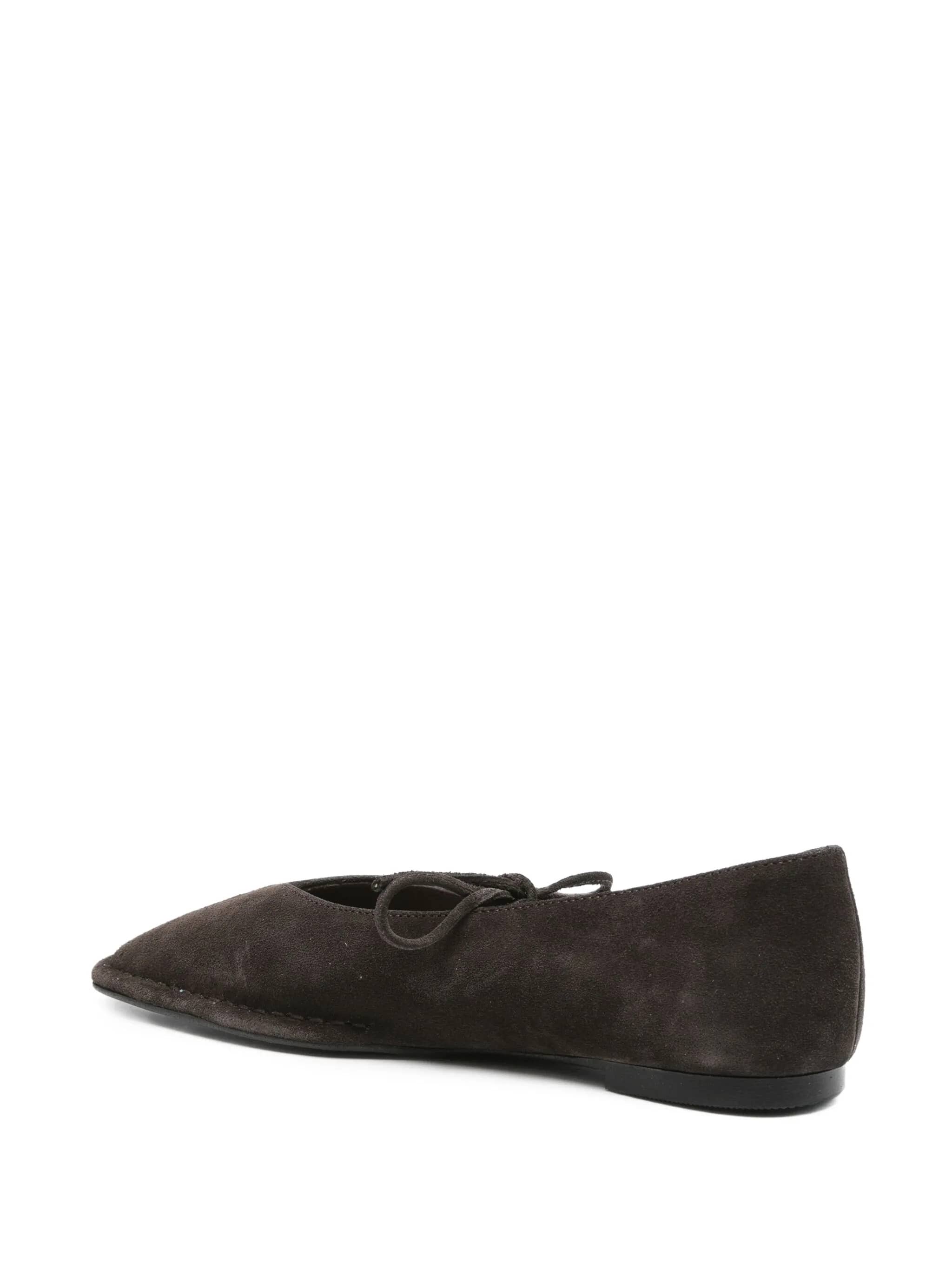 Sway Ballerine in Pelle Scamosciata Color Coffee Brown