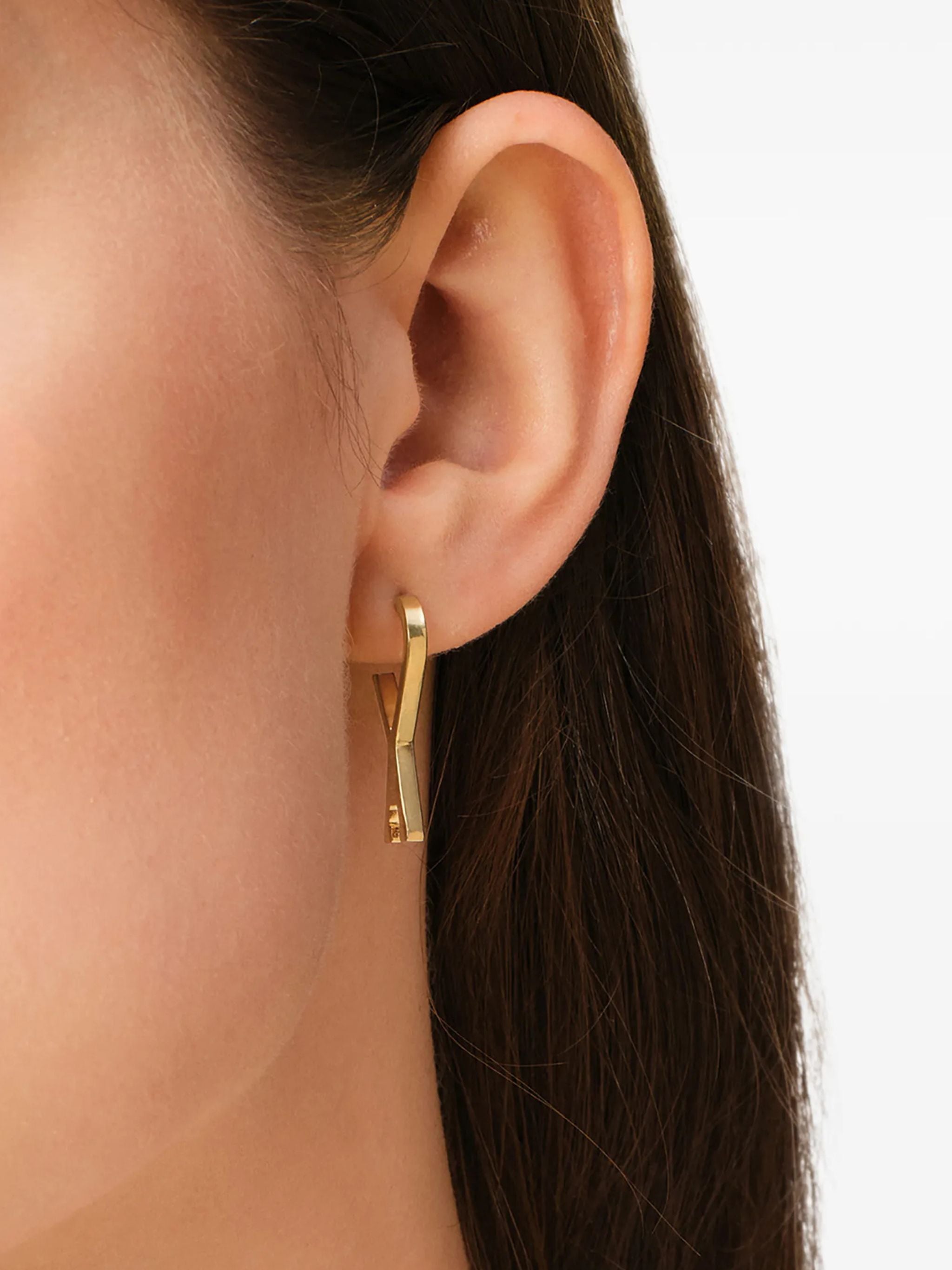 Orecchini a cerchio piccoli Ami De Coeur in ottone oro