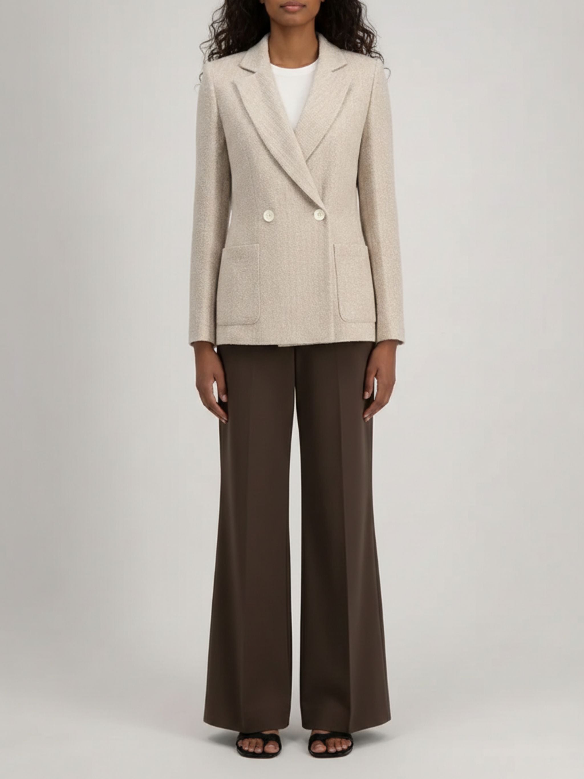 GIACCA DOPPIO PETTO TWEED FRISE`
