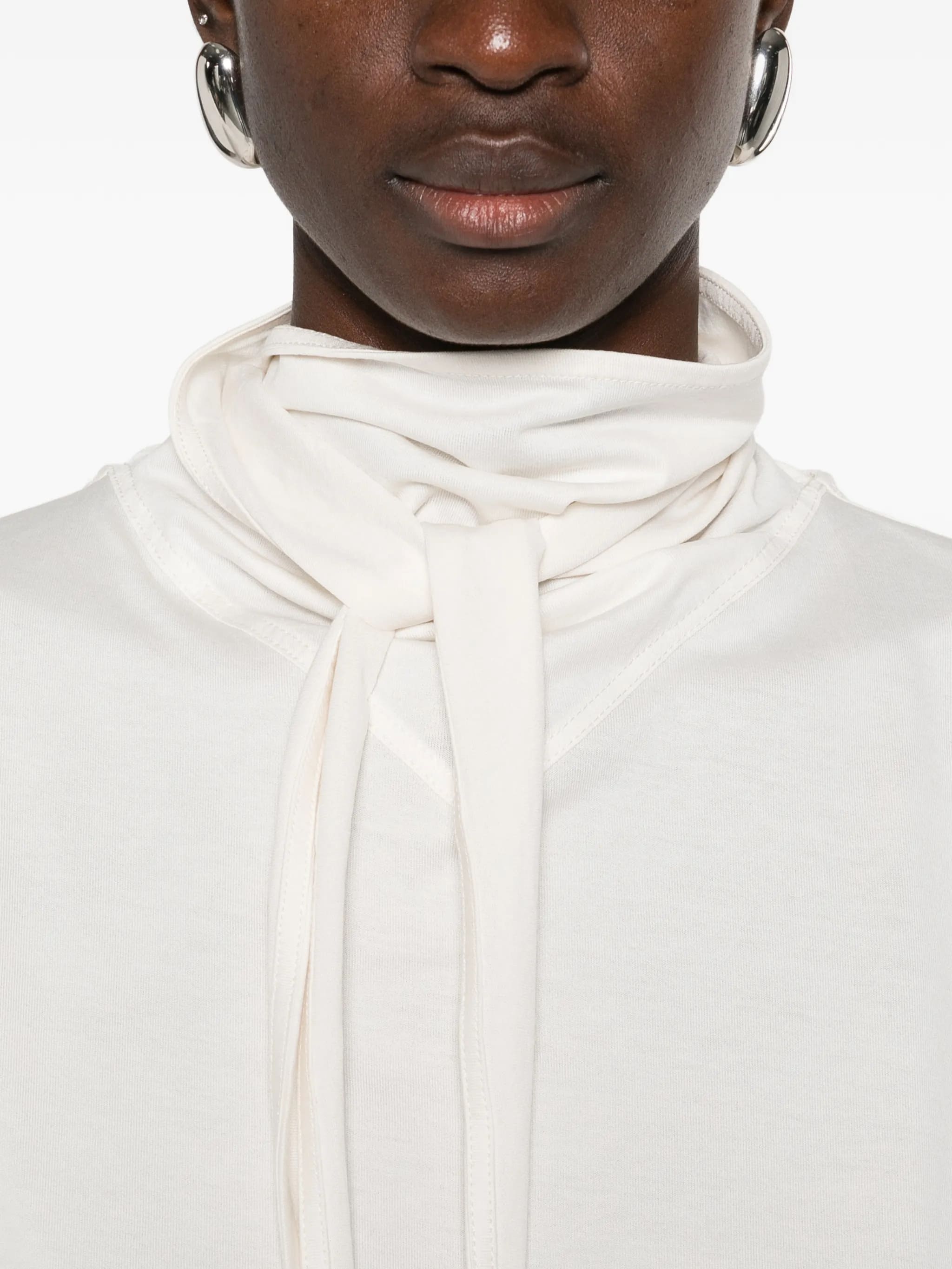 T-SHIRT CON FOULARD IN JERSEY
