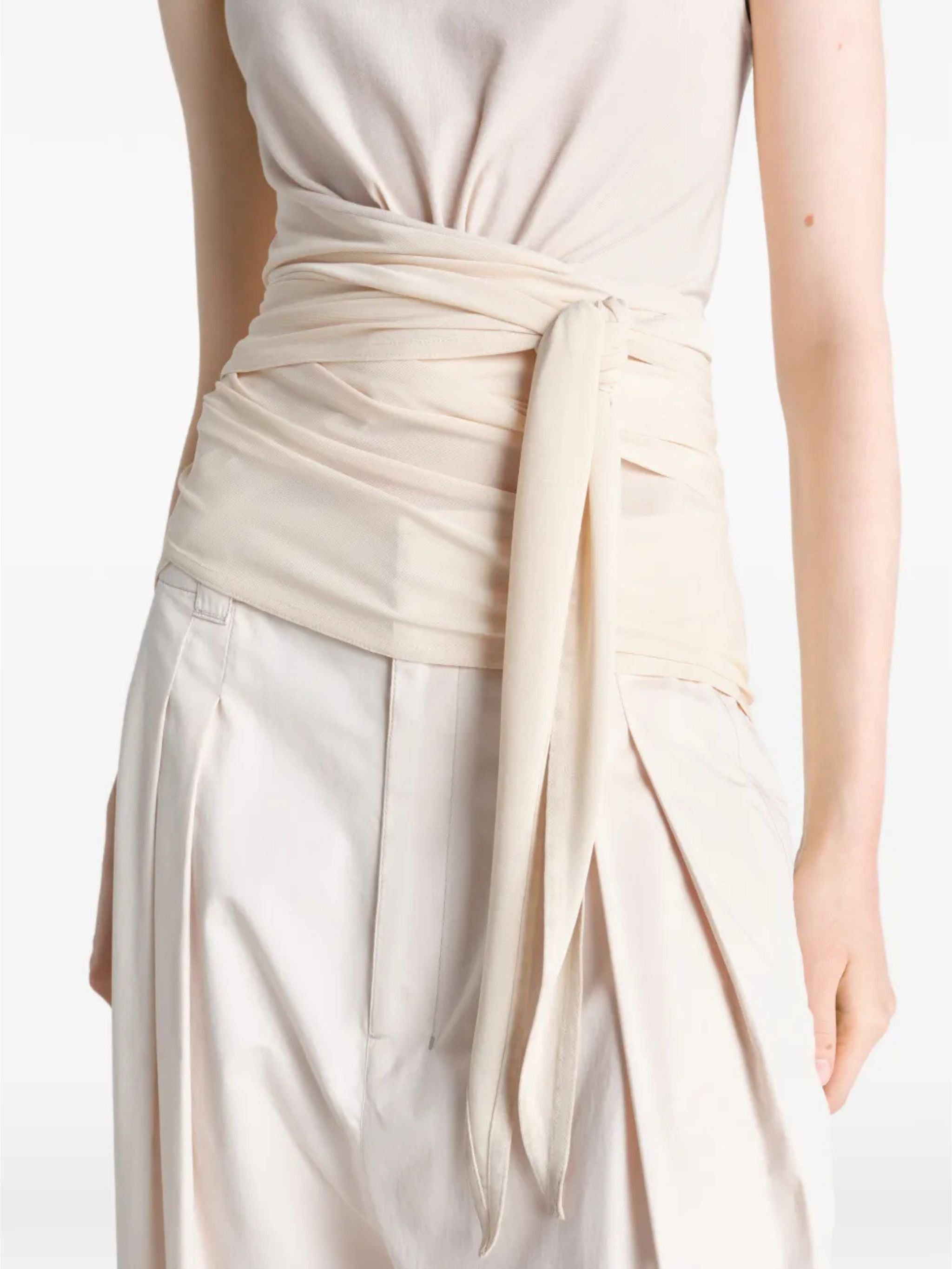 Sleeveless wrap top