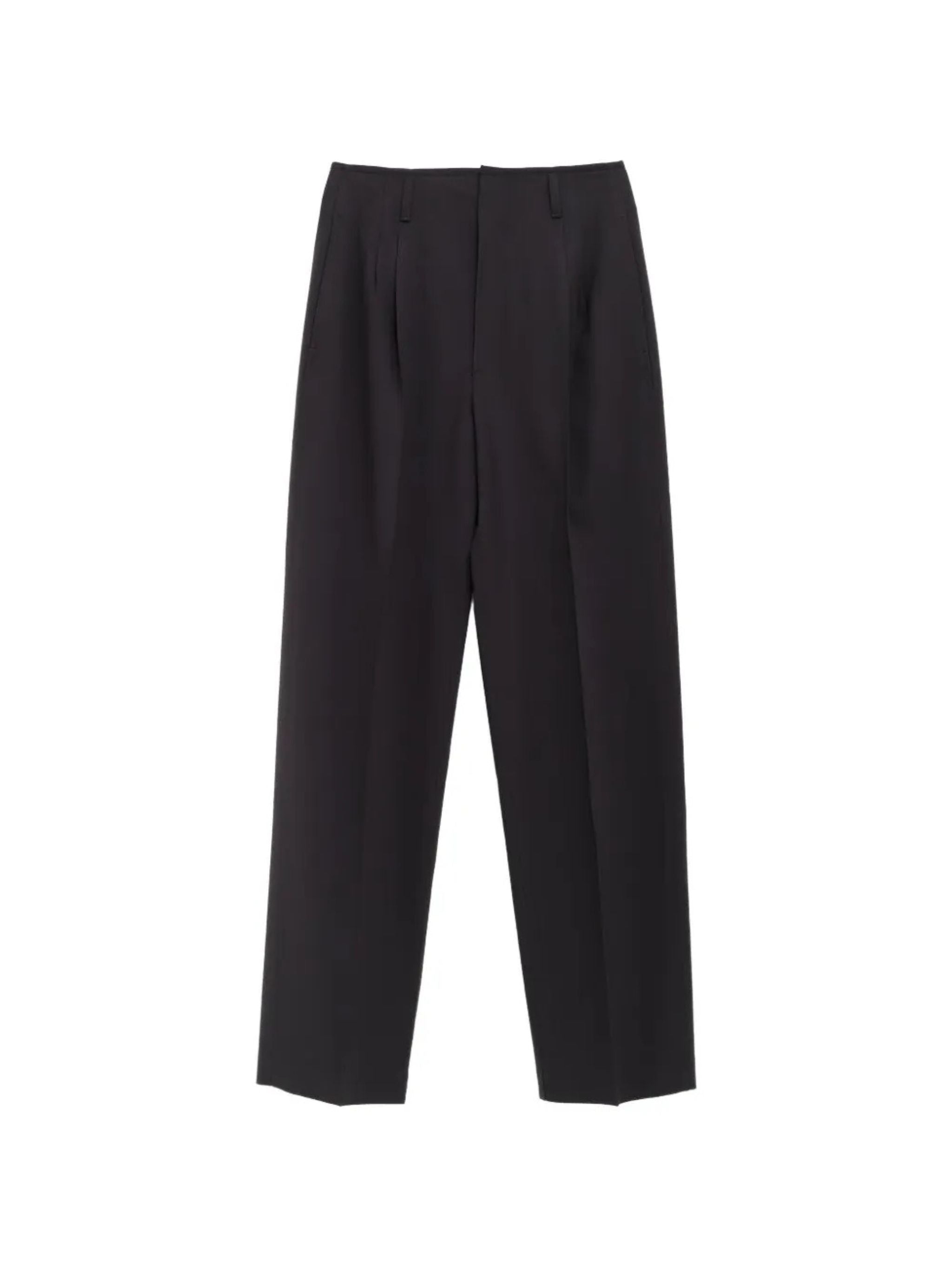 Pantaloni dal taglio morbido in lana crêpe