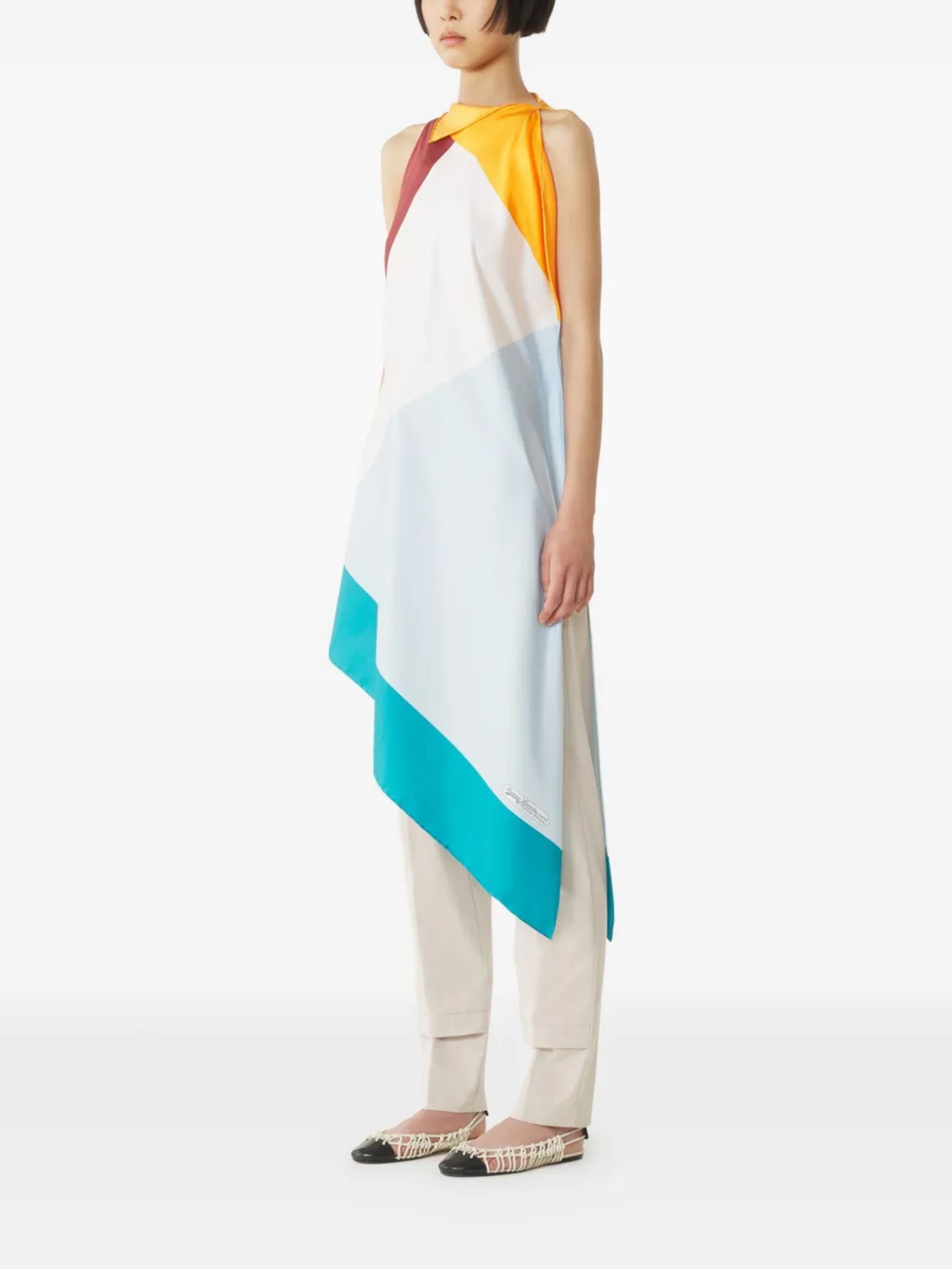 TOP MULTICOLOR IN SETA