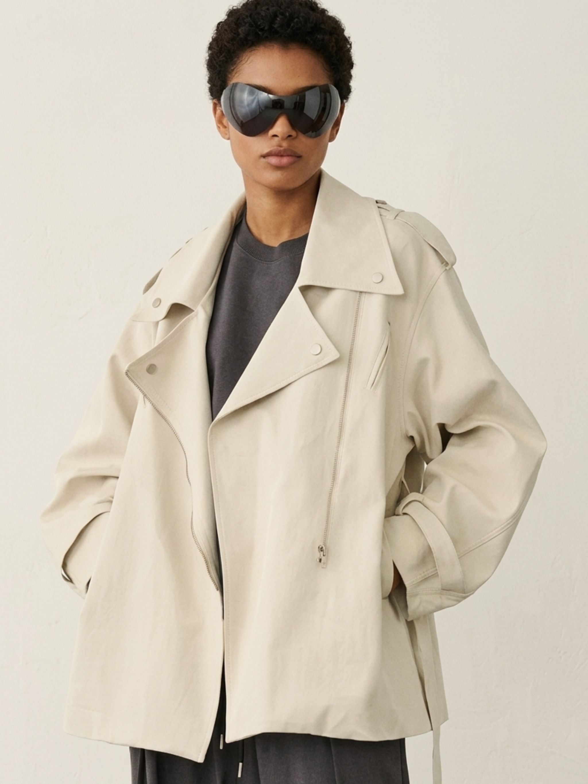Chiodo trench con cintura