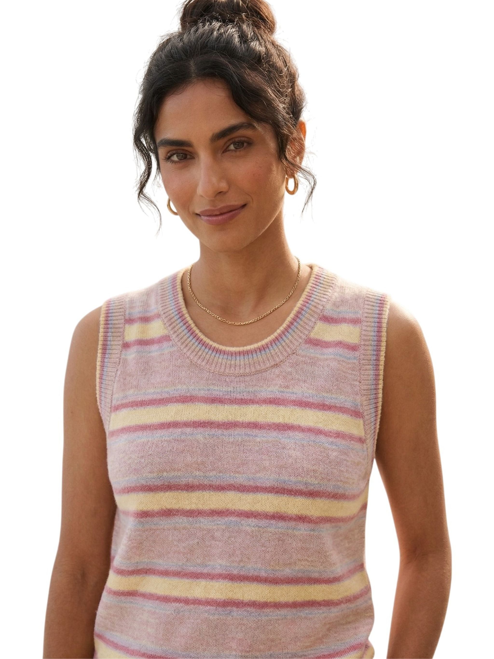 Top in maglia rigato