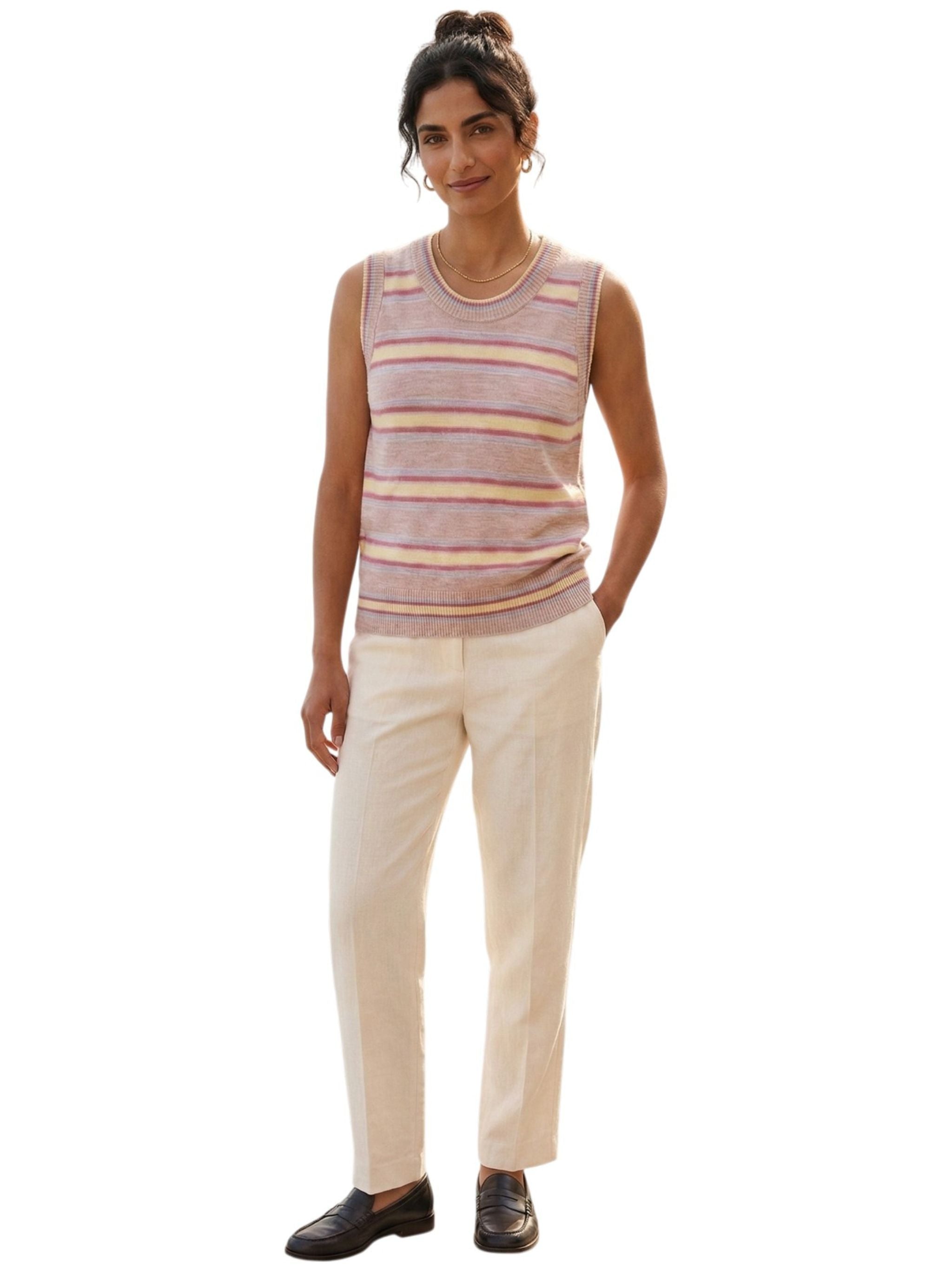 Top in maglia rigato