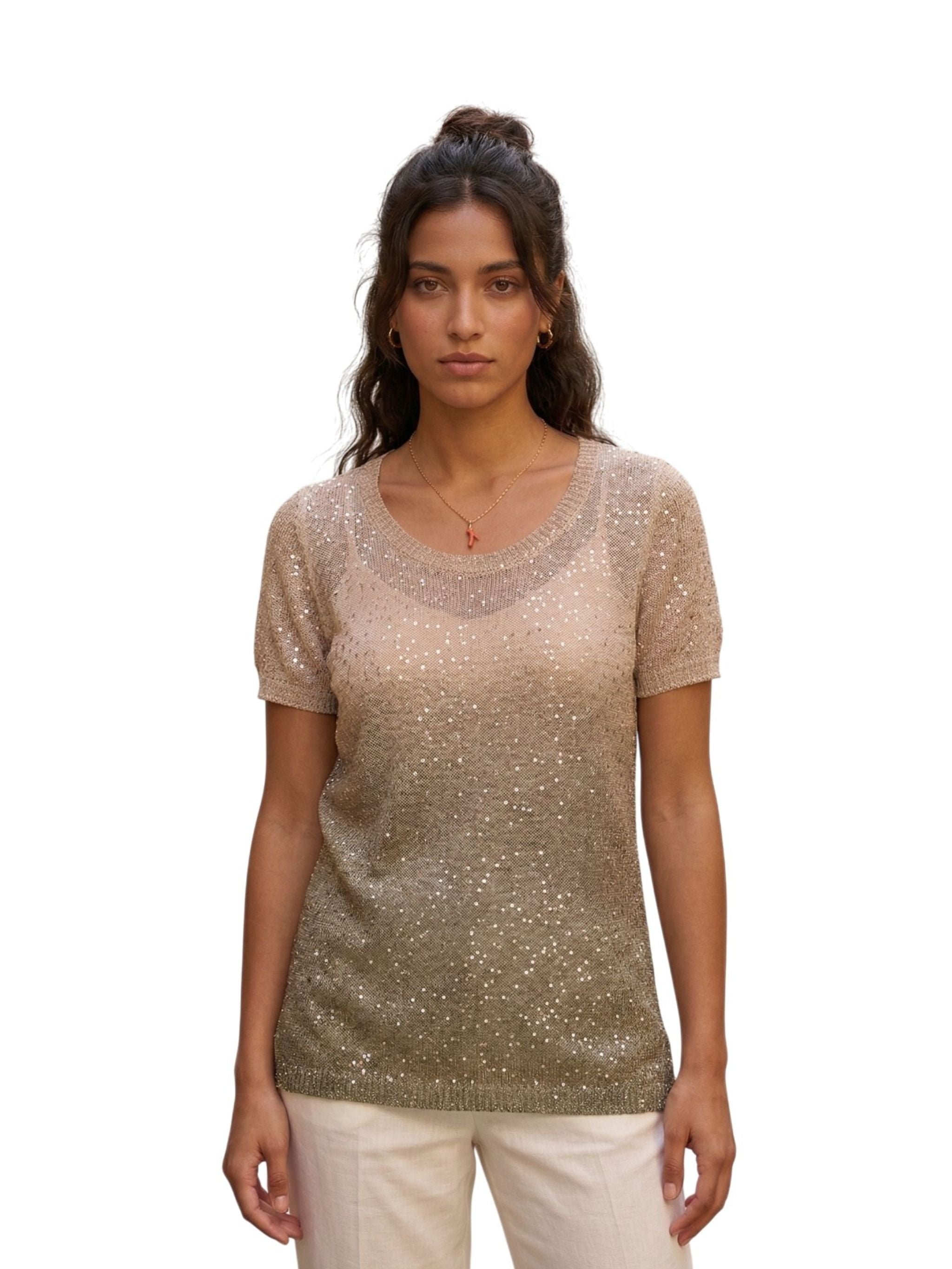 T-shirt con paillettes