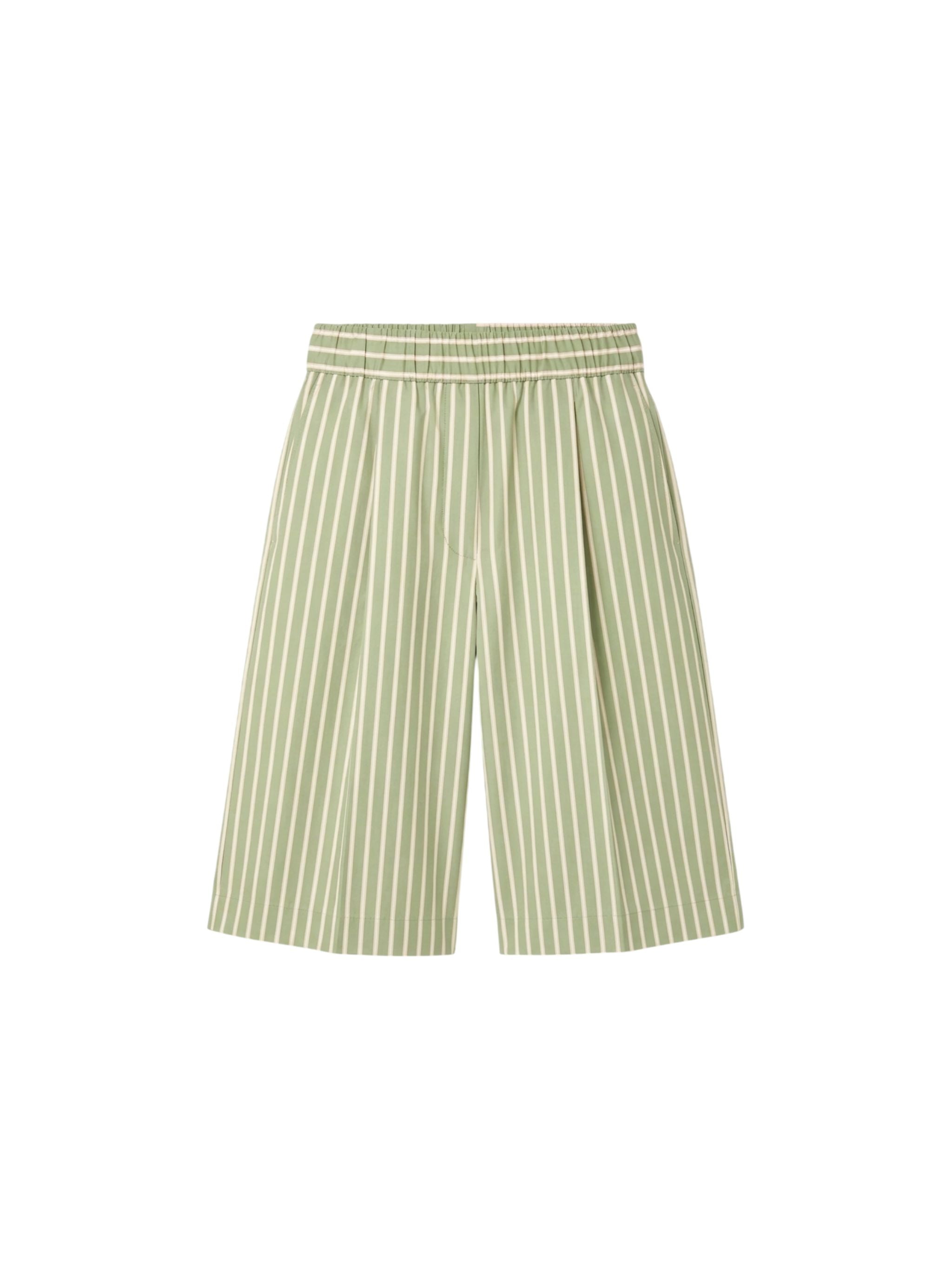 Shorts in seta a righe