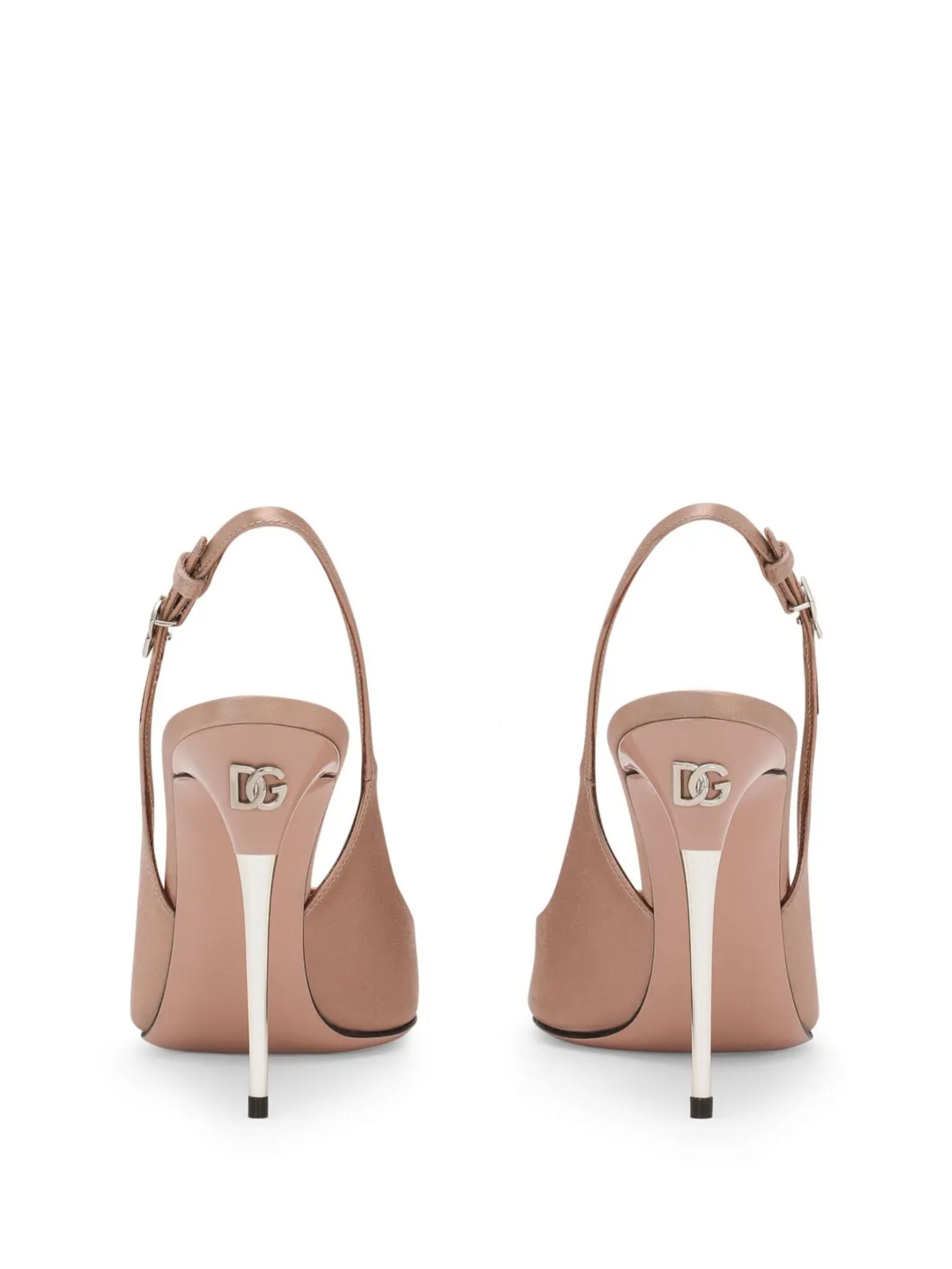 Slingback in raso