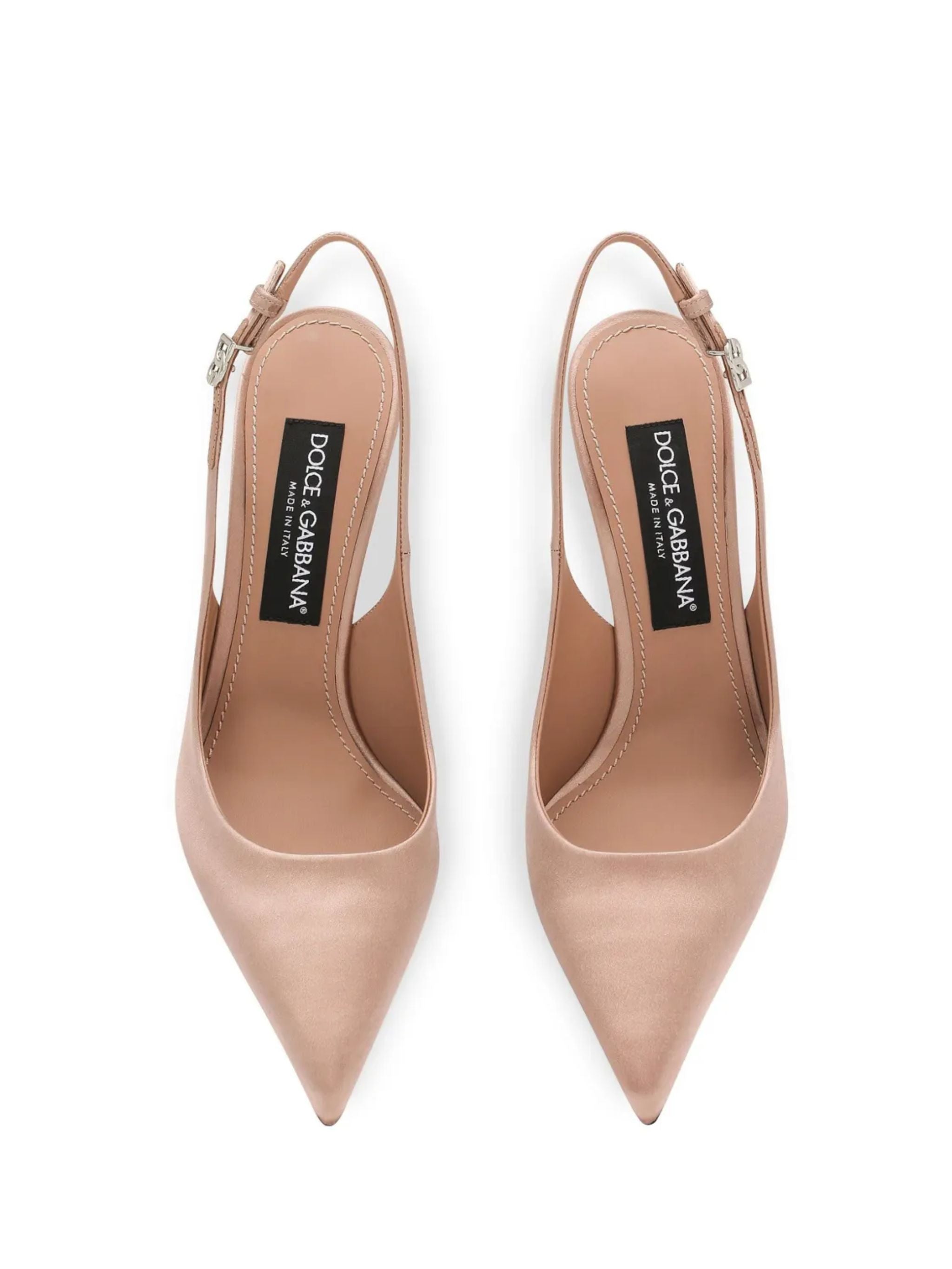 Slingback in raso