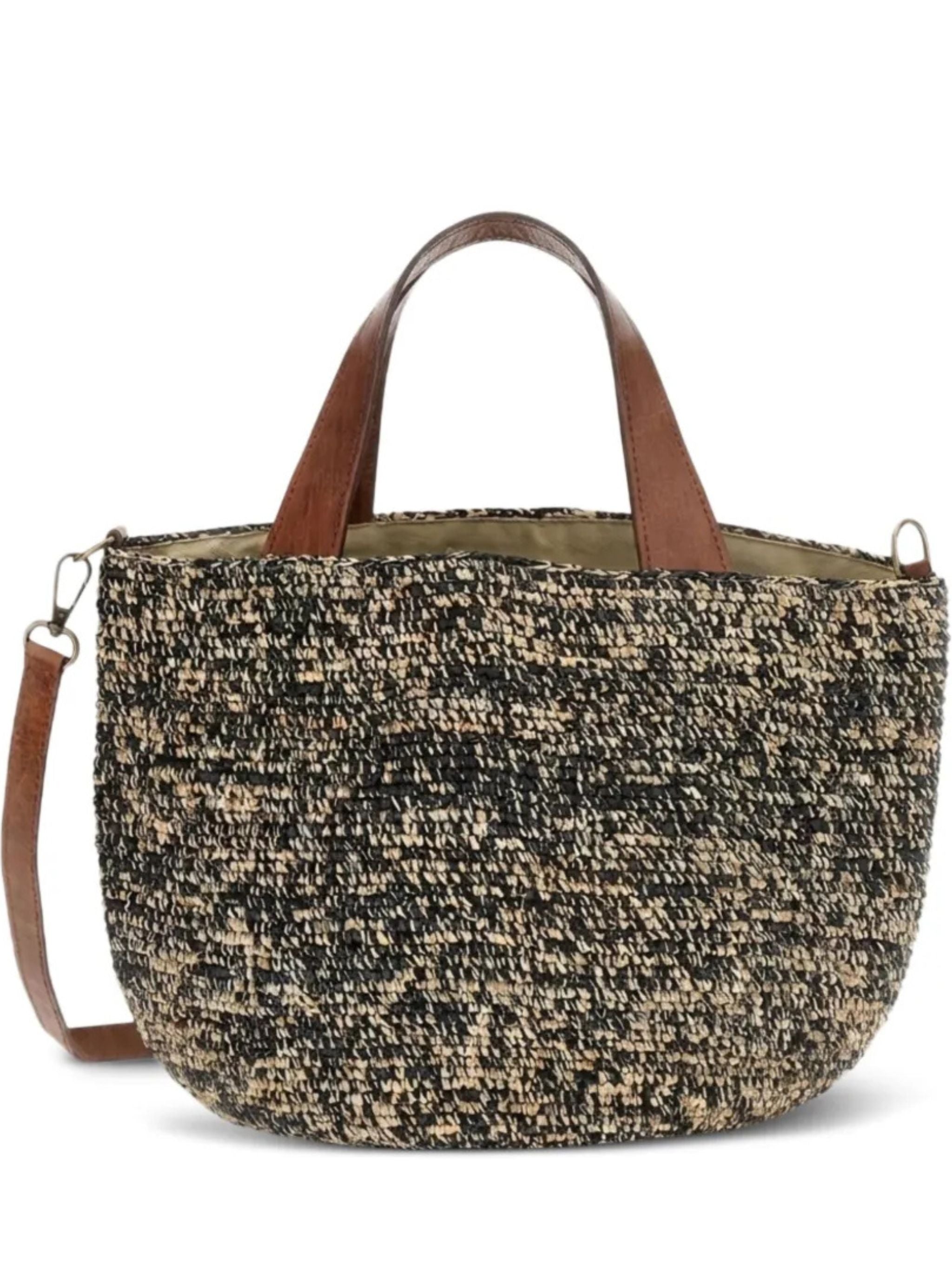 Borsa a cesta in rafia Mirozy Tiga