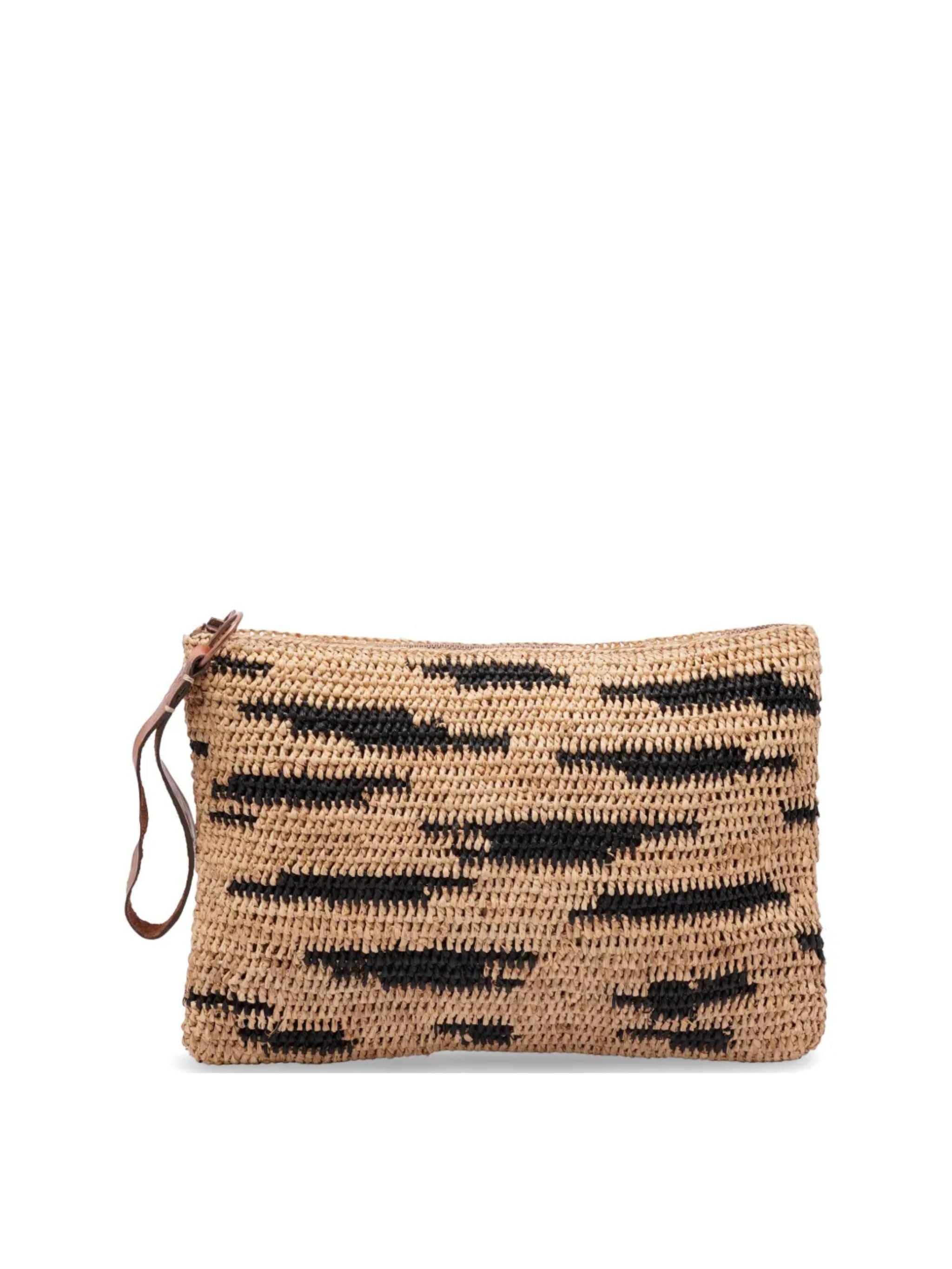 Pochette rafia Ampy stampa zebrata