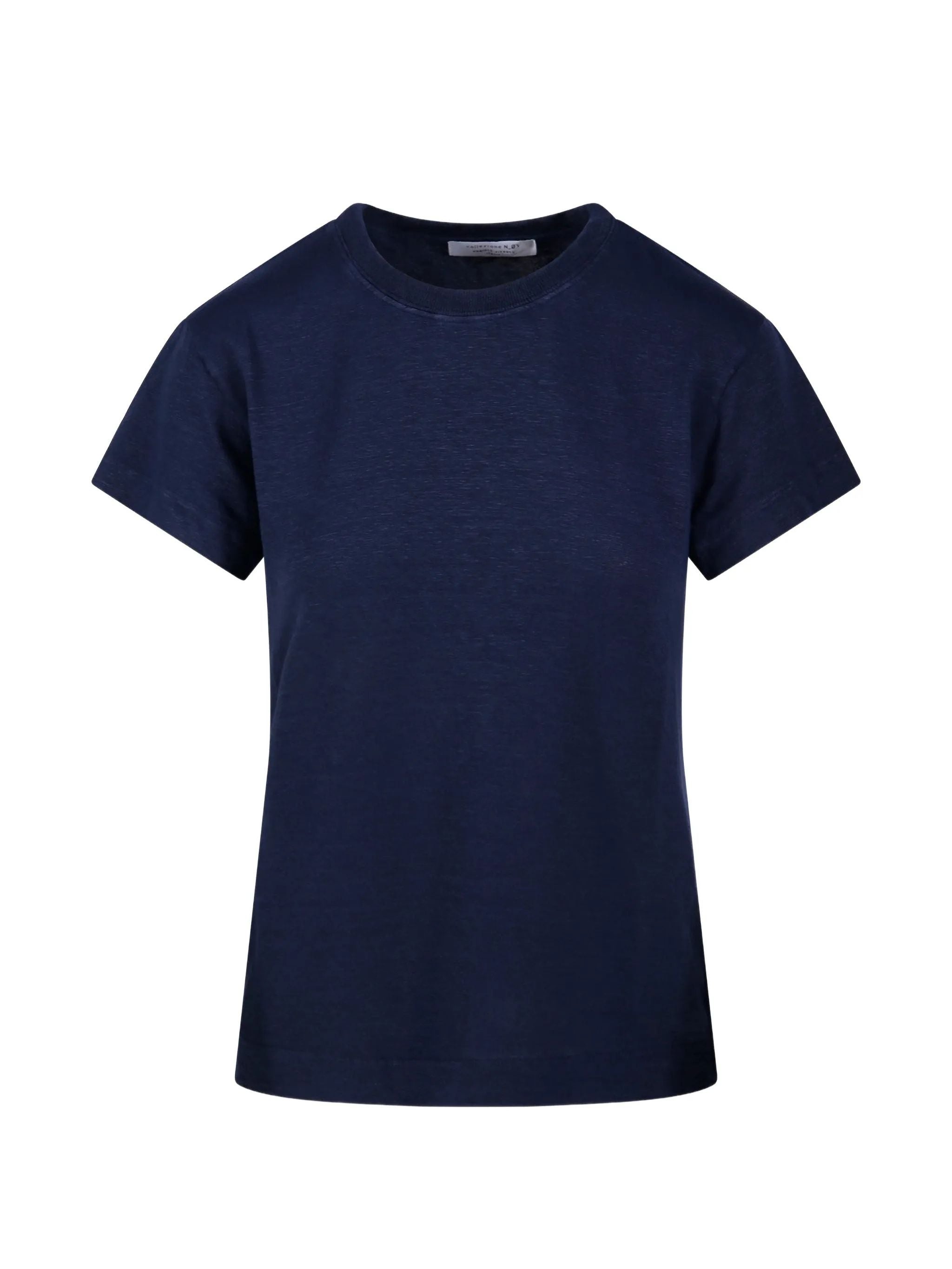 T SHIRT GIROCOLLO MM IN LINO