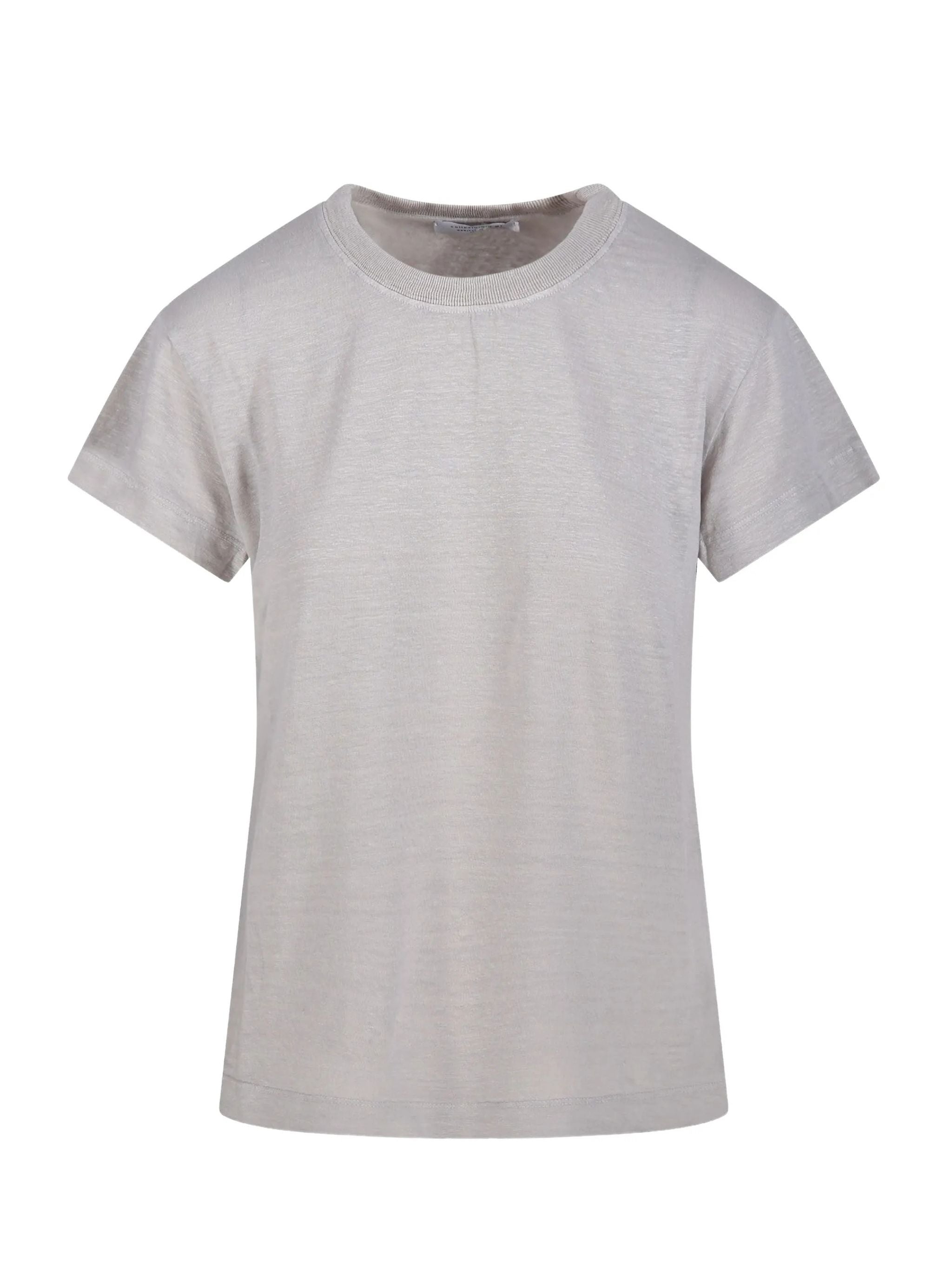 T SHIRT GIROCOLLO MM IN LINO