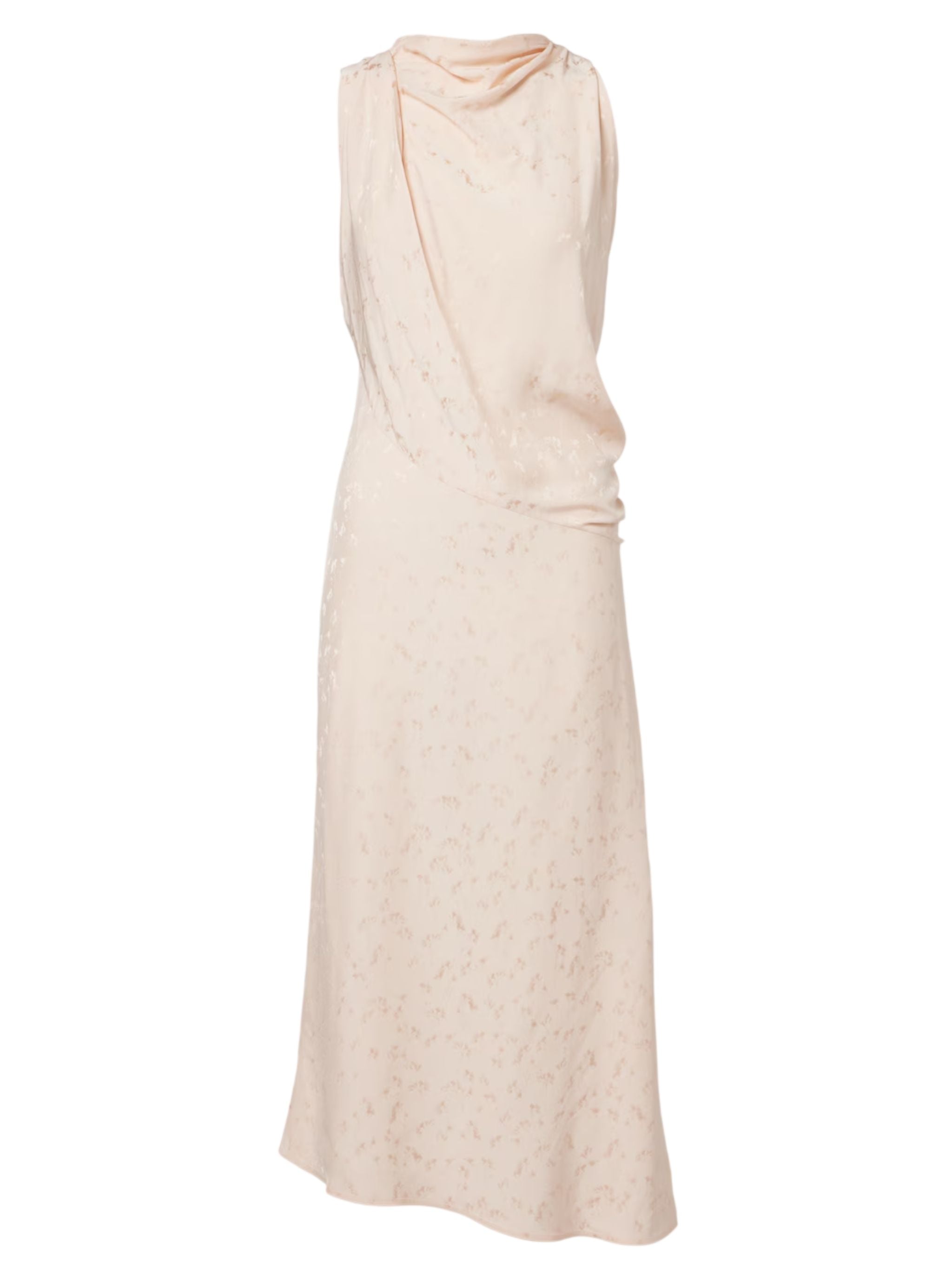Abito lungo Posy asimmetrico in satin floreale