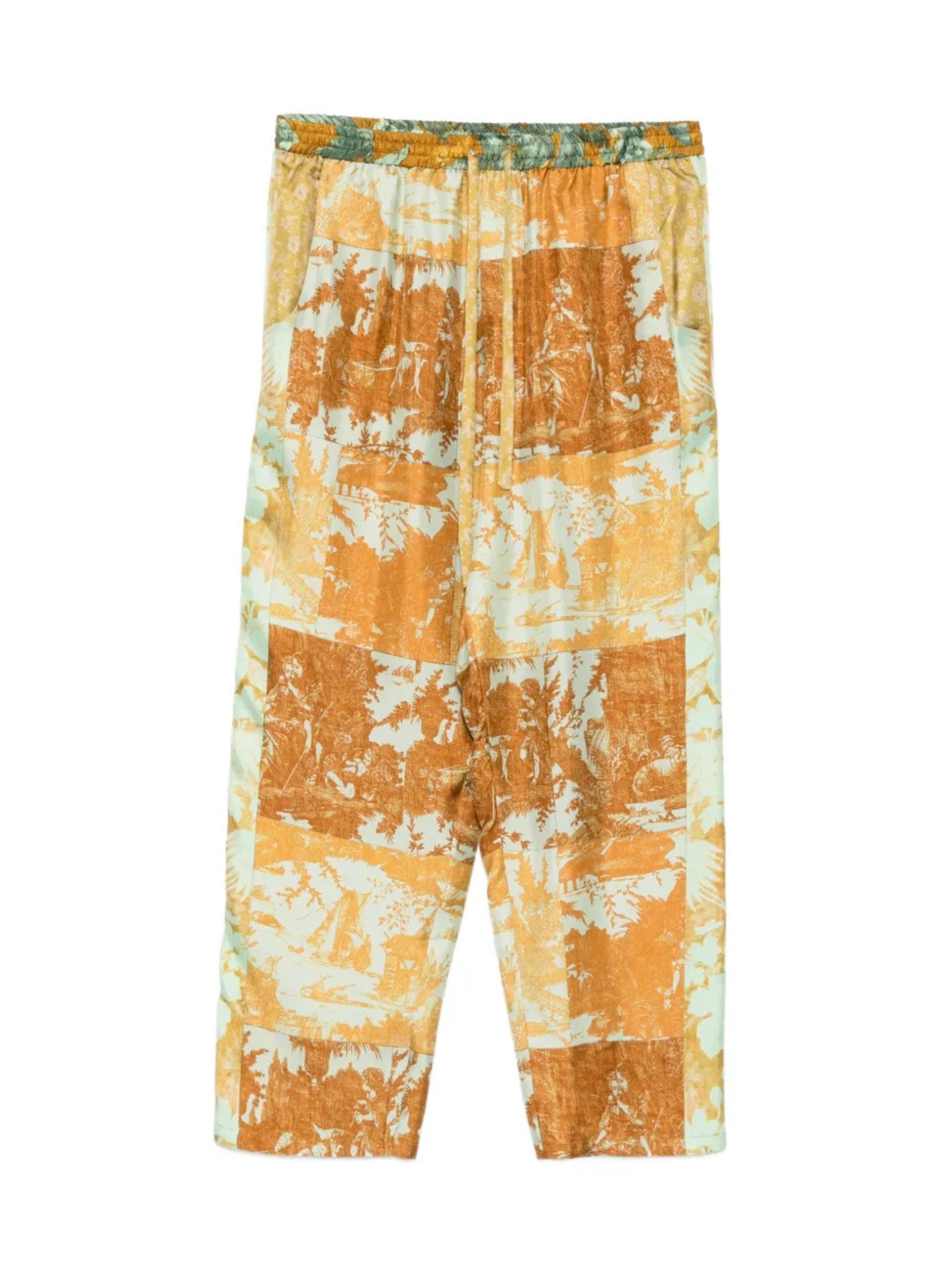 Pantalone con stampa in Seta