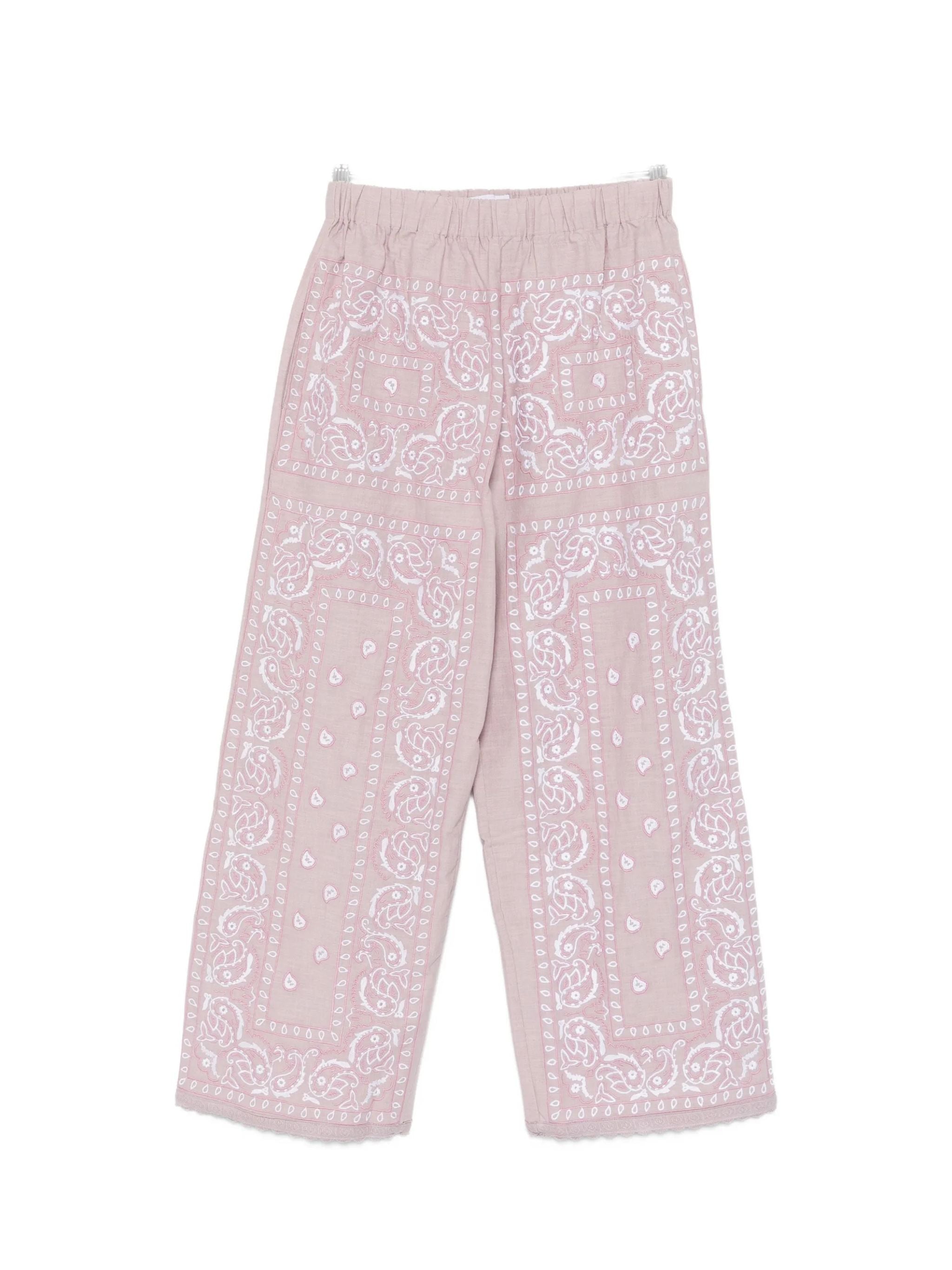Pantalone Bandana a gamba larga Lavander
