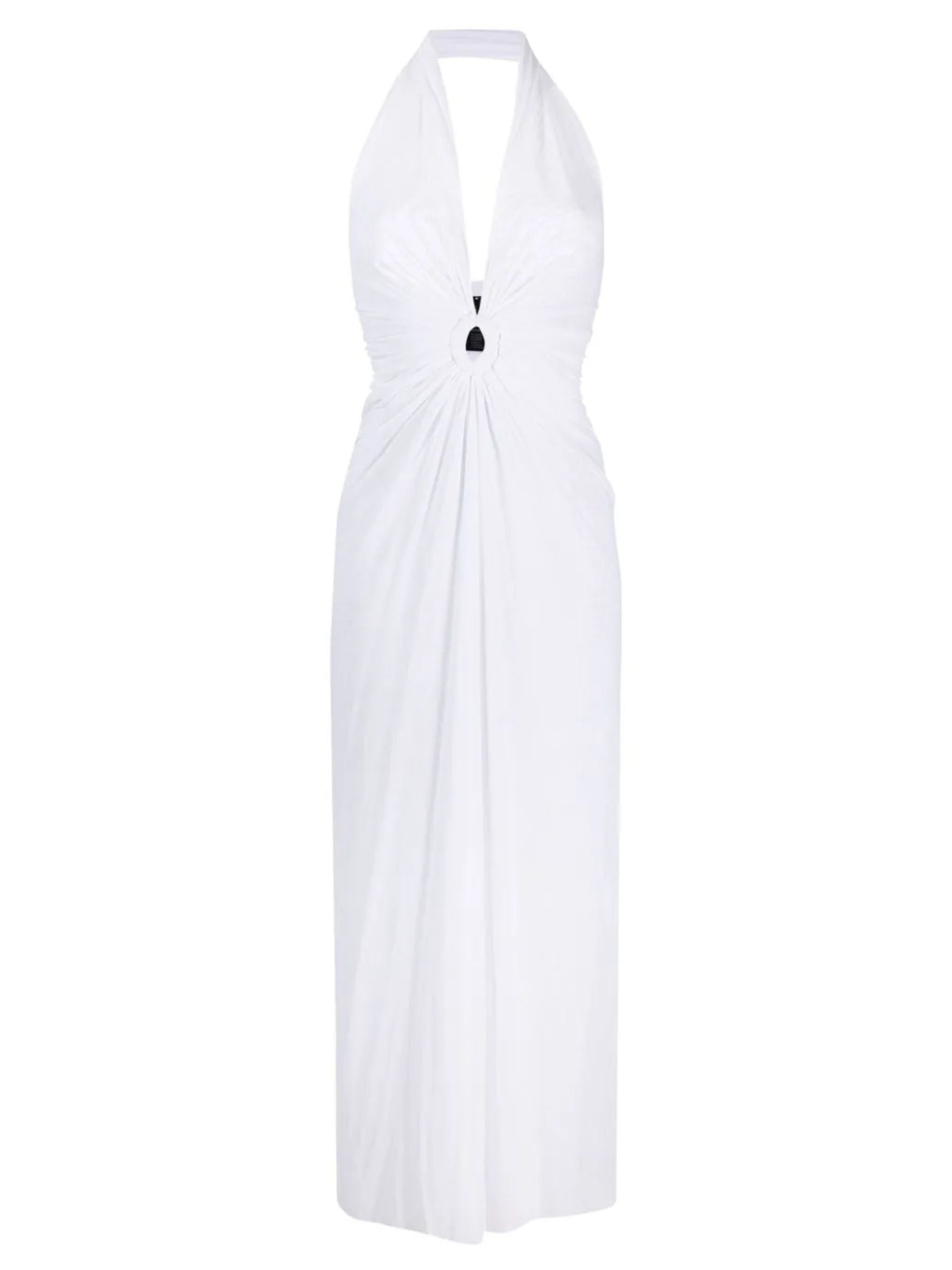 Copricostume con scollo all`americana Bianco