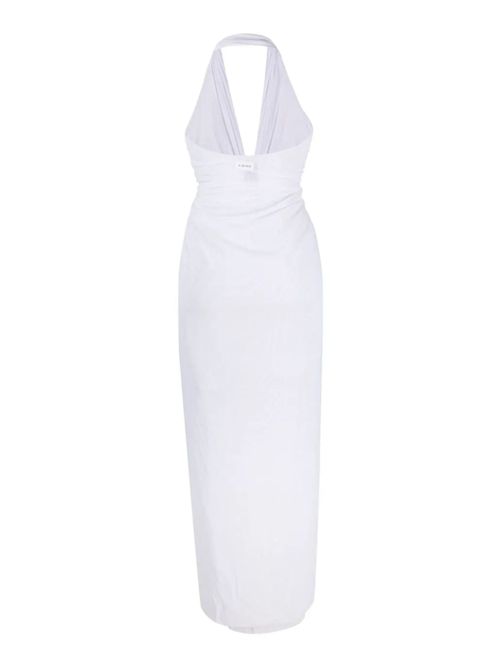 Copricostume con scollo all`americana Bianco