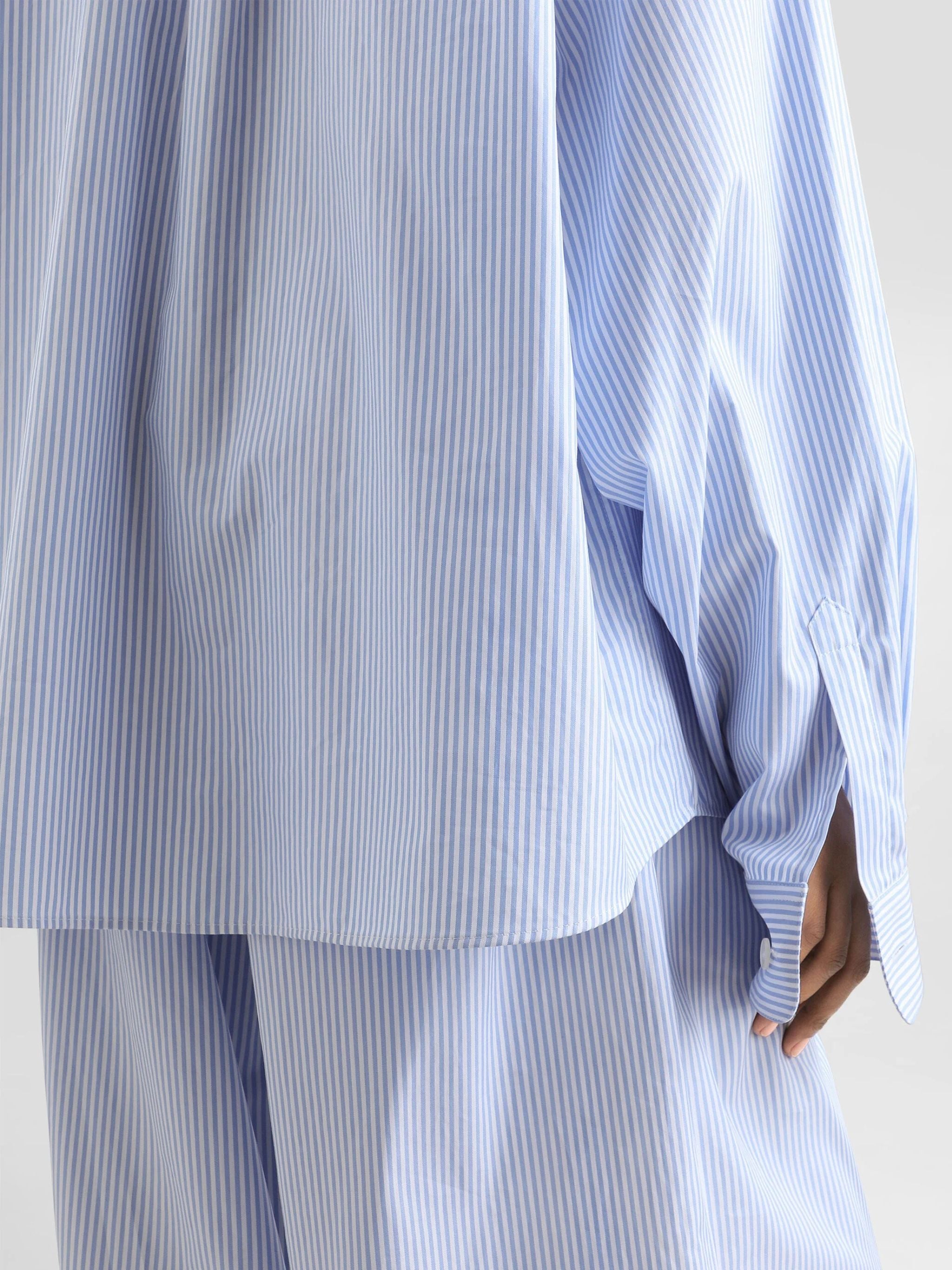 Striped poplin shirt
