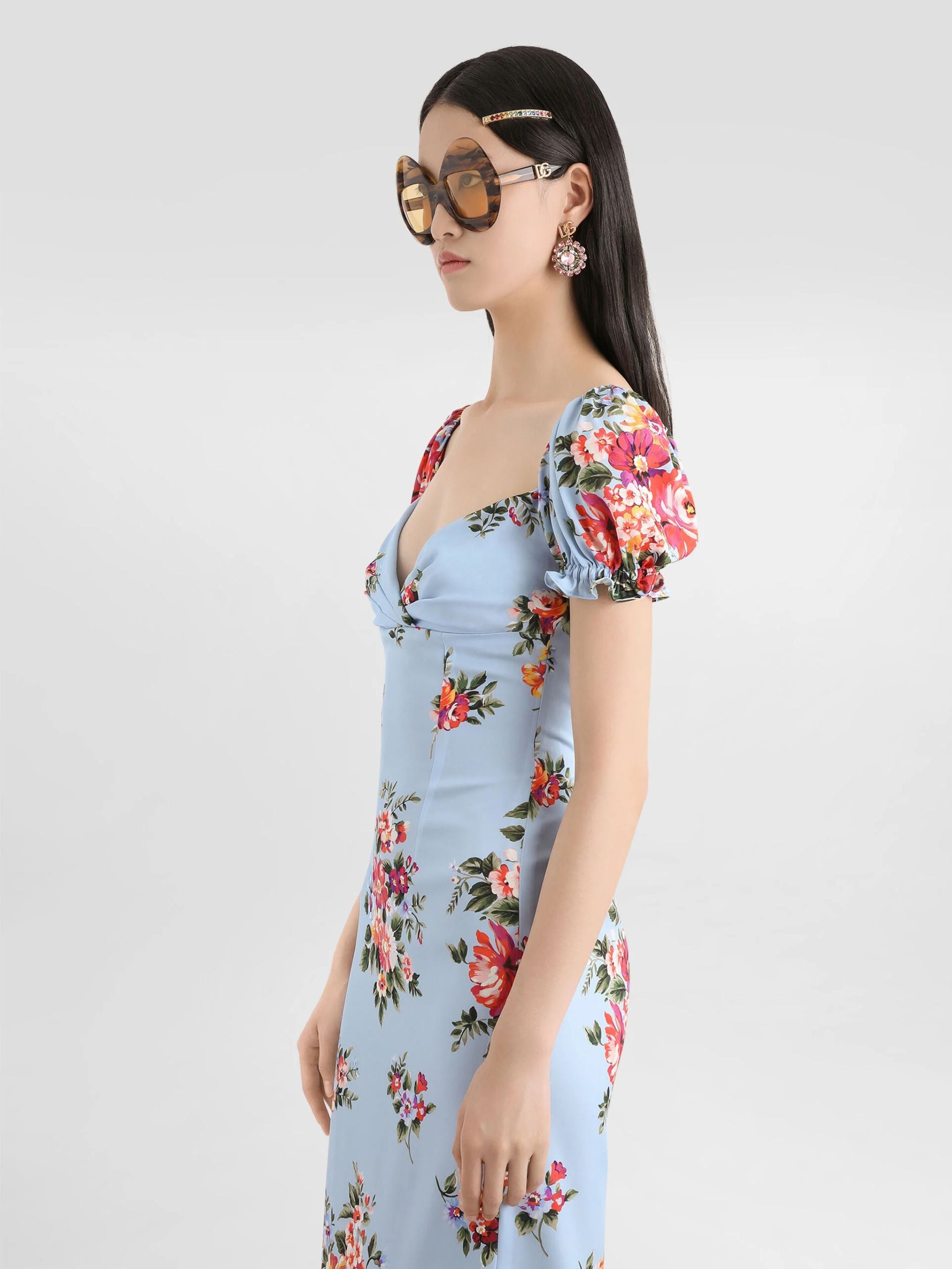 Abito stampa mazzo di fiori
