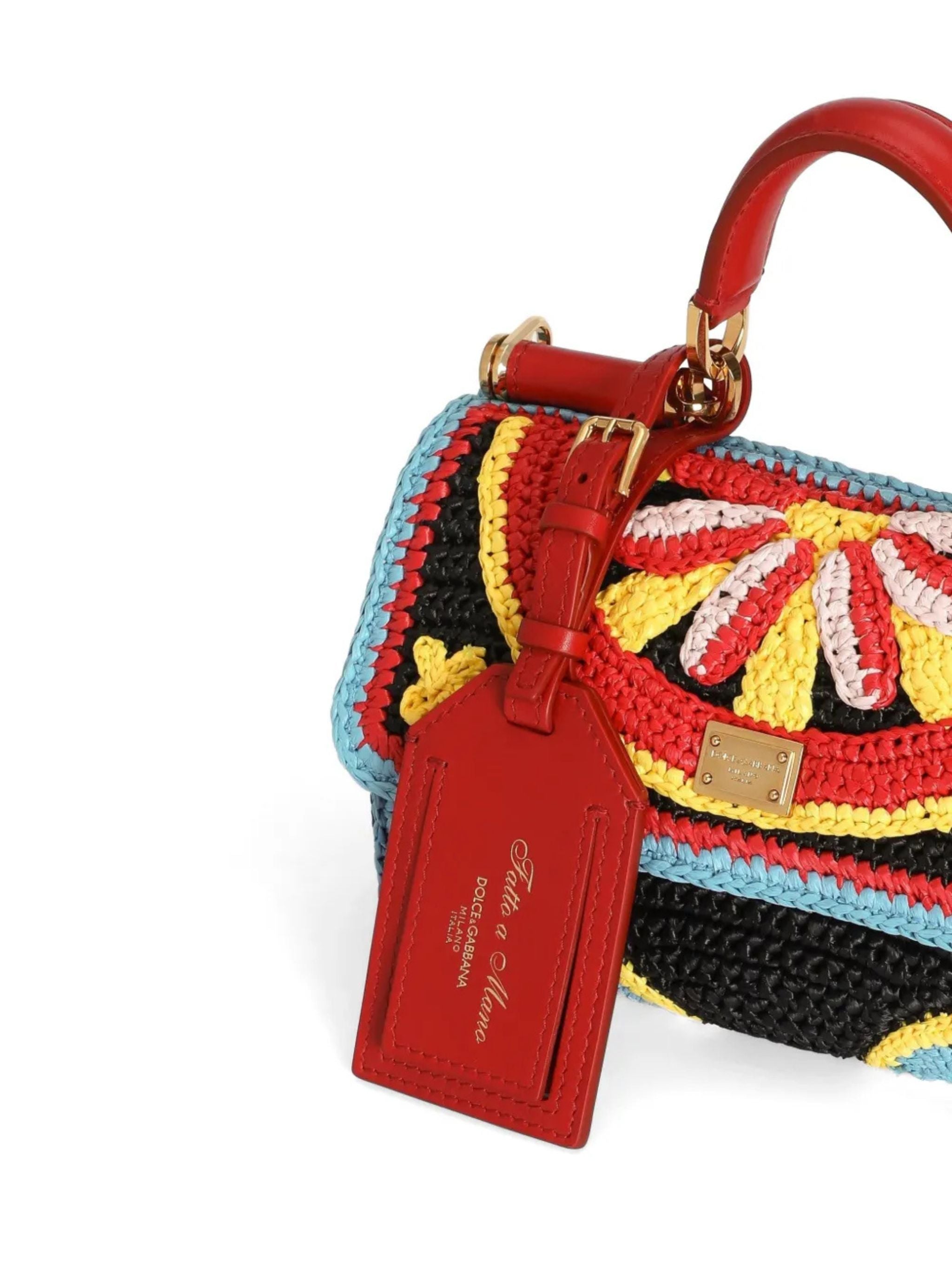 Mini My Sicily handbag in raffia