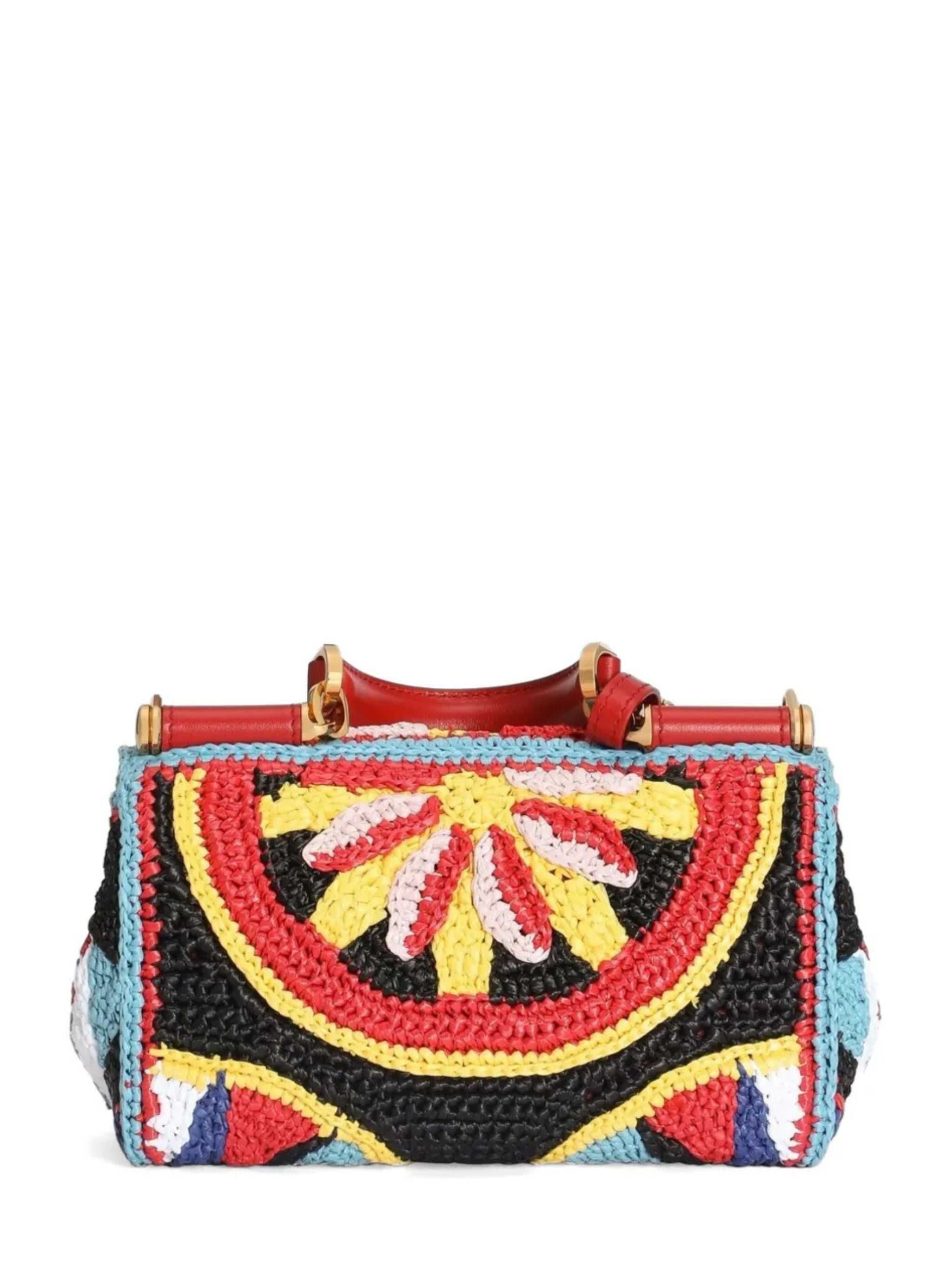 Mini My Sicily handbag in raffia