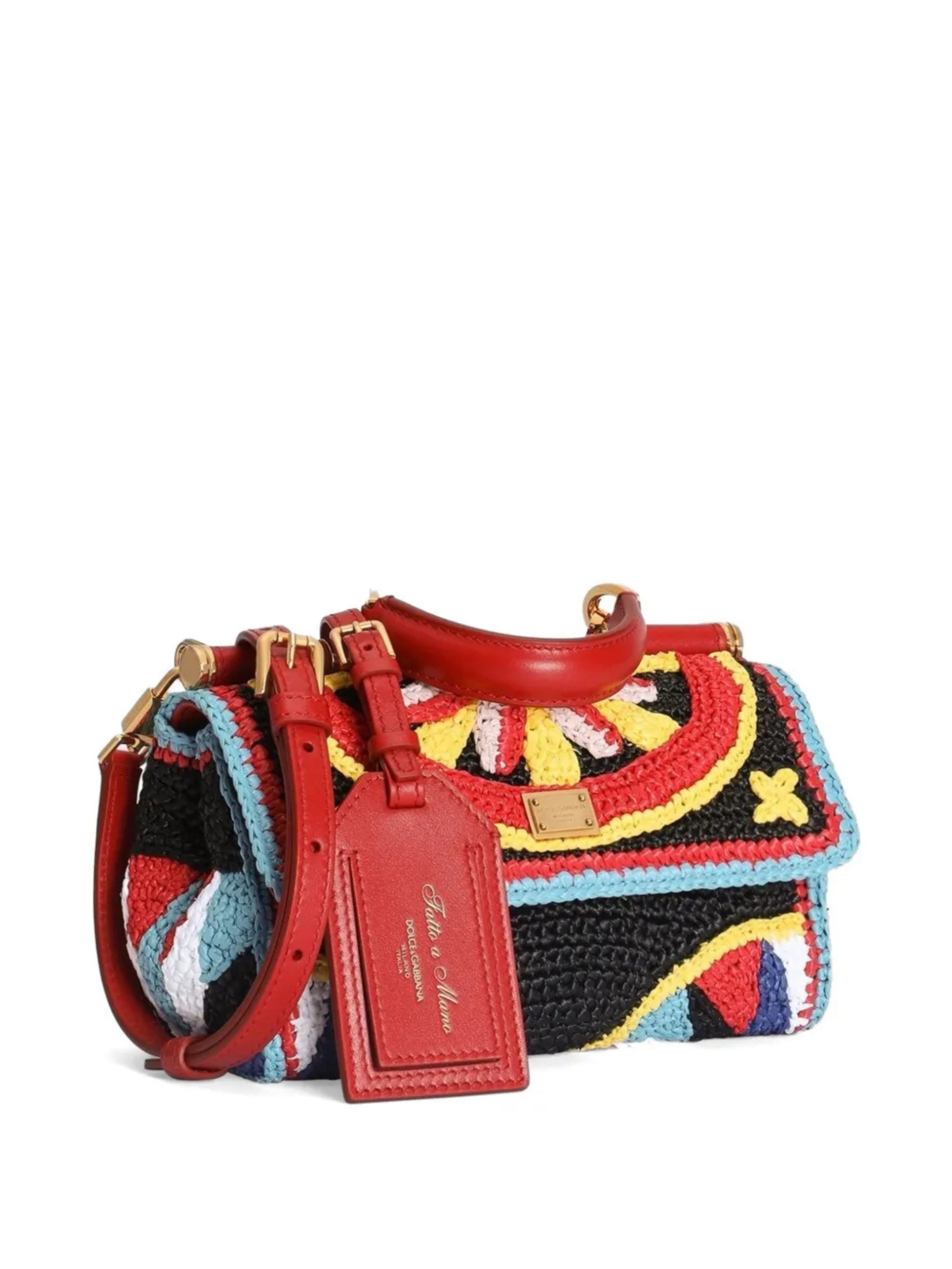Borsa a mano My Sicily mini in rafia