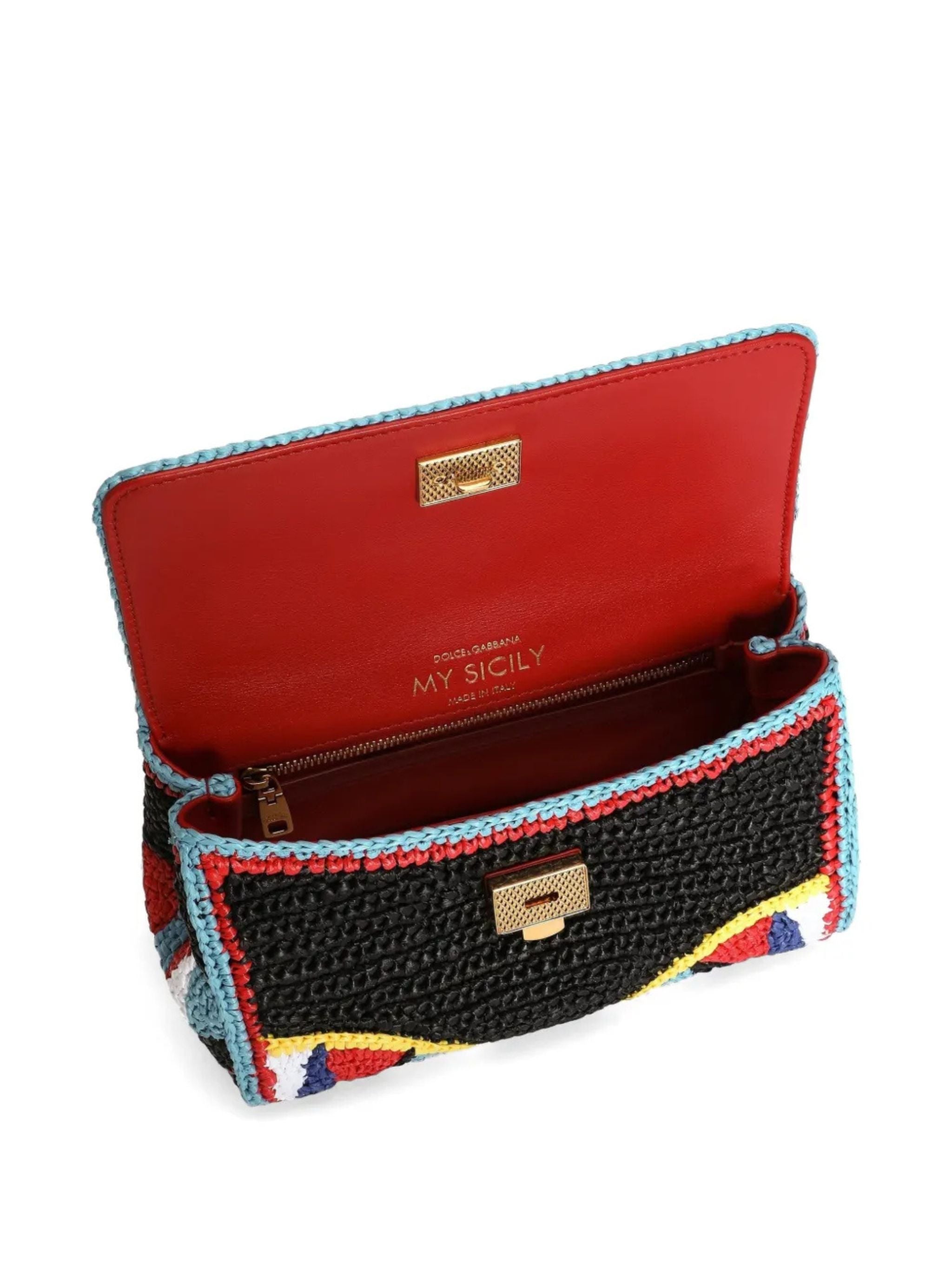 Borsa a mano My Sicily mini in rafia