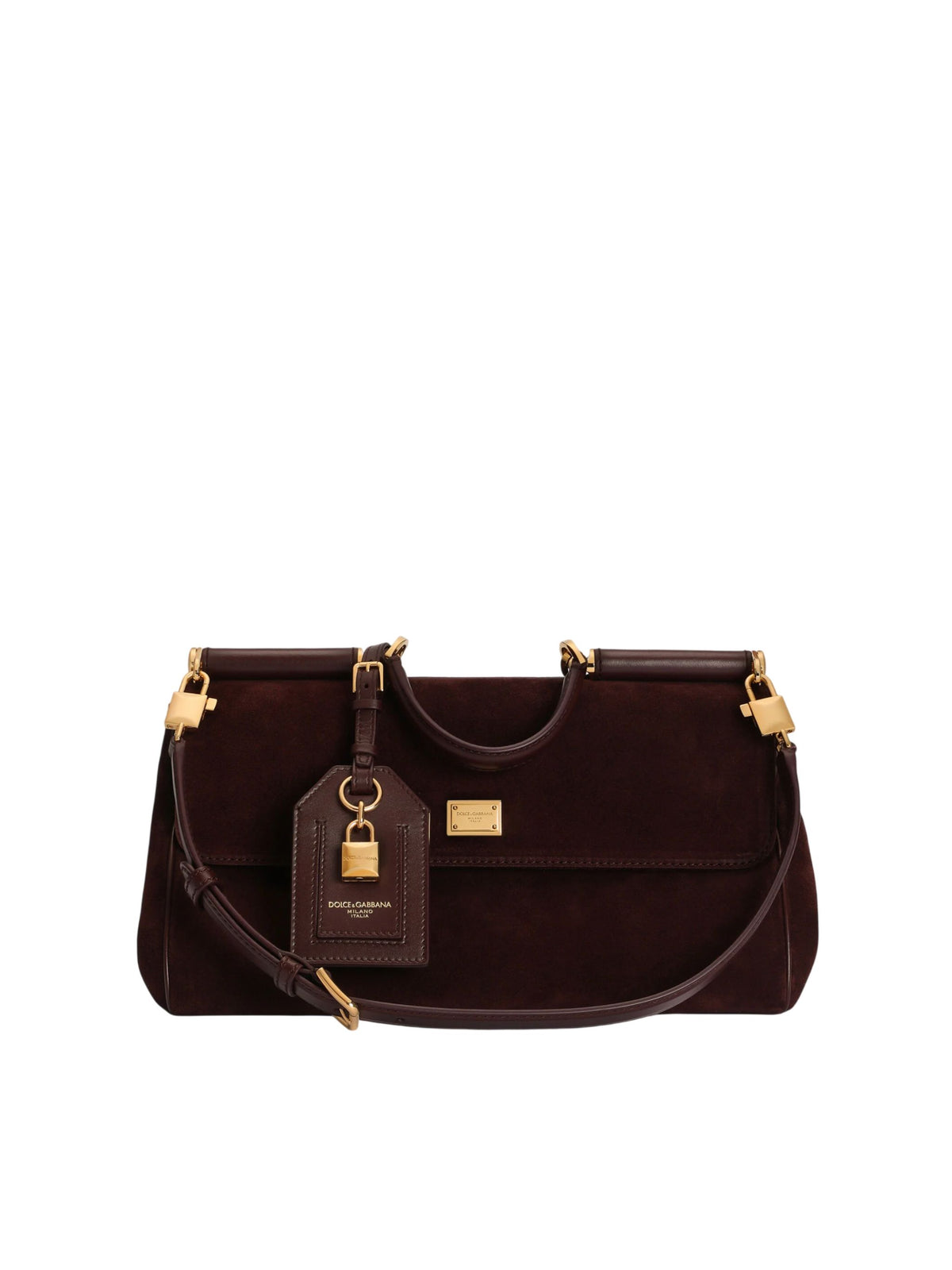 Borsa a mano My Sicily media in suede Bordeaux