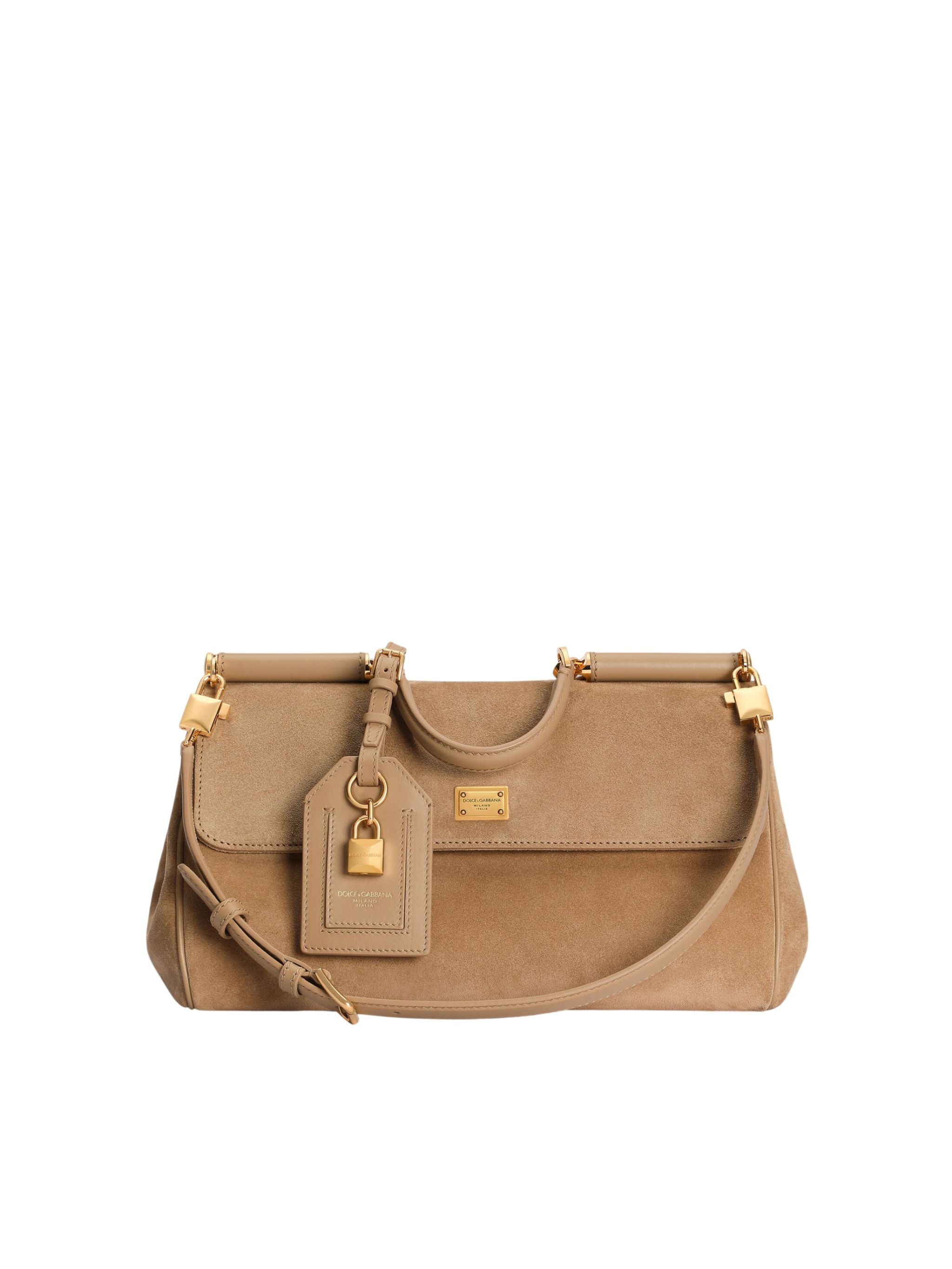Borsa a mano My Sicily media in suede caramello