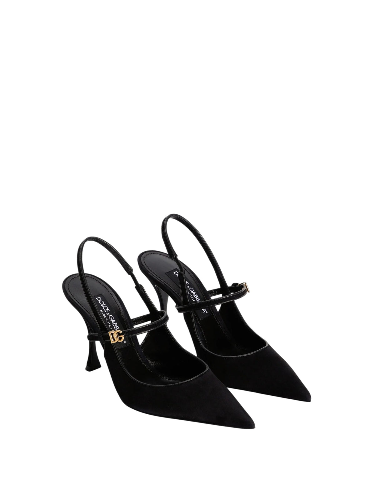 Slingback in suede e nappa