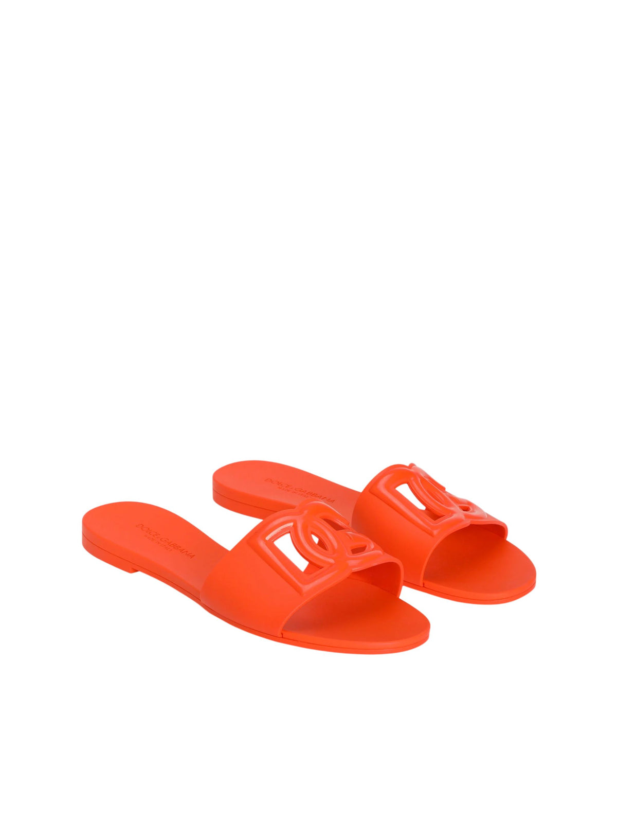Slide beachwear in gomma Orange