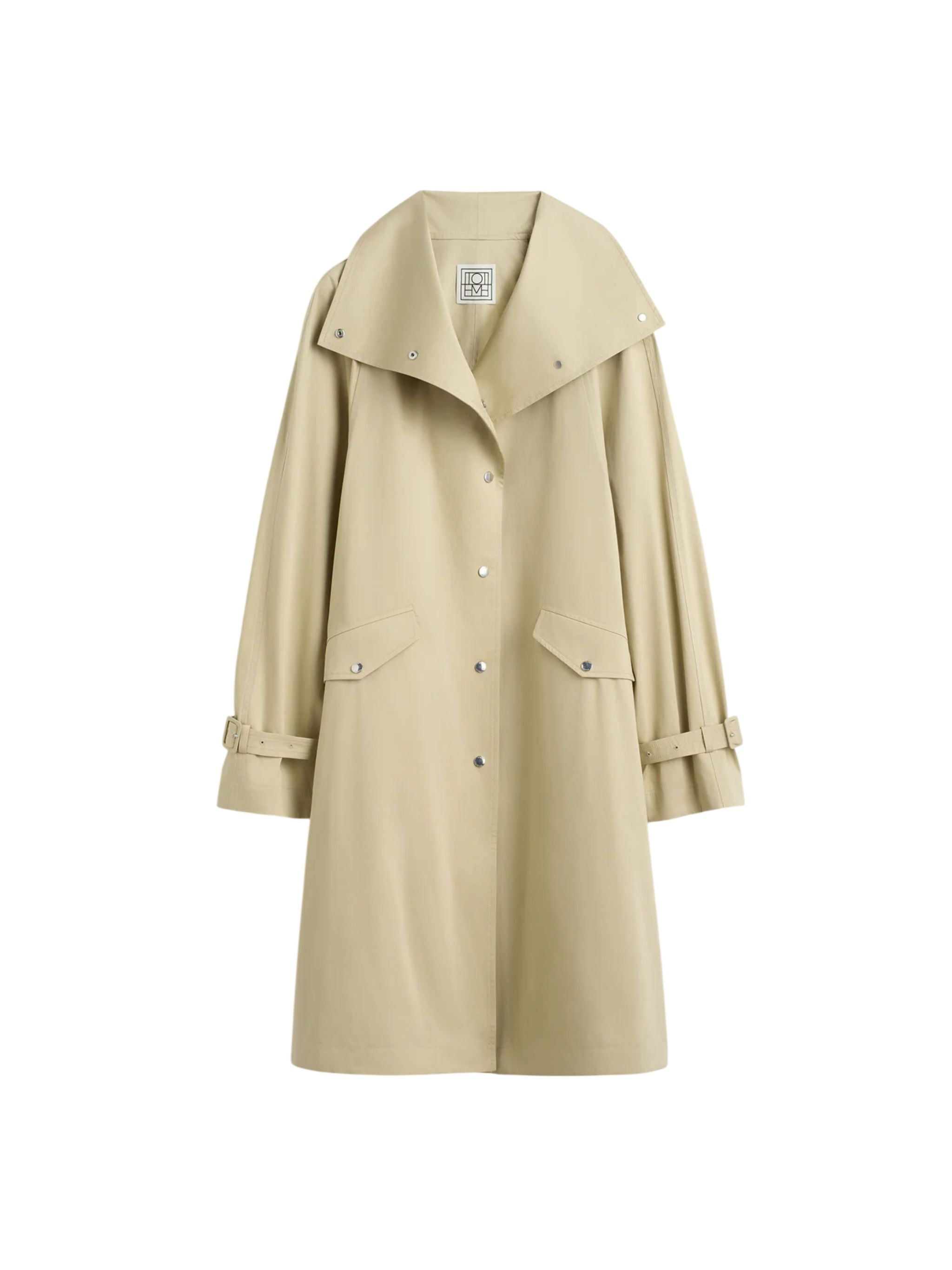 Trench oversize beige in cotone