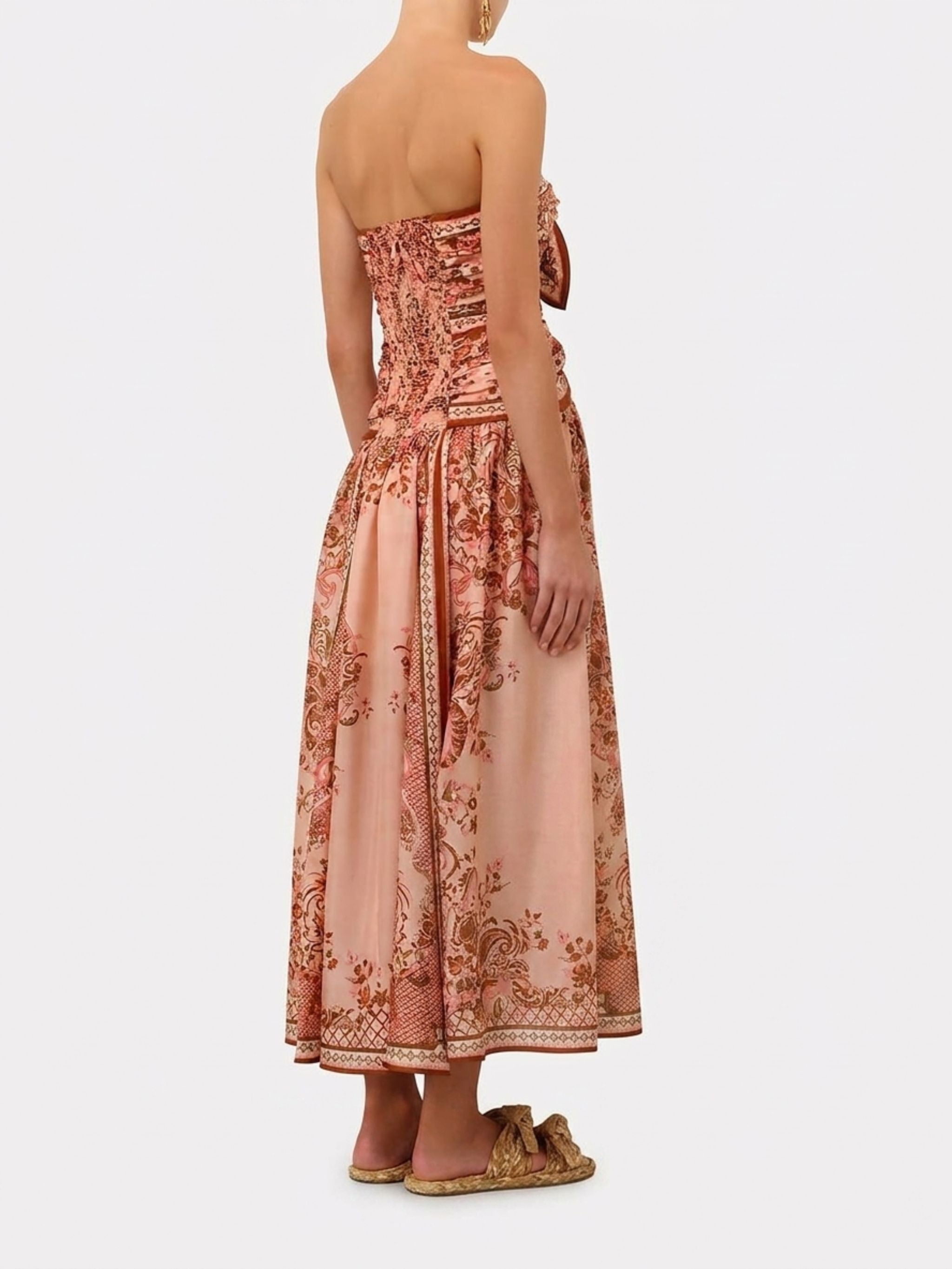 Abito midi Aster con dettaglio foulard