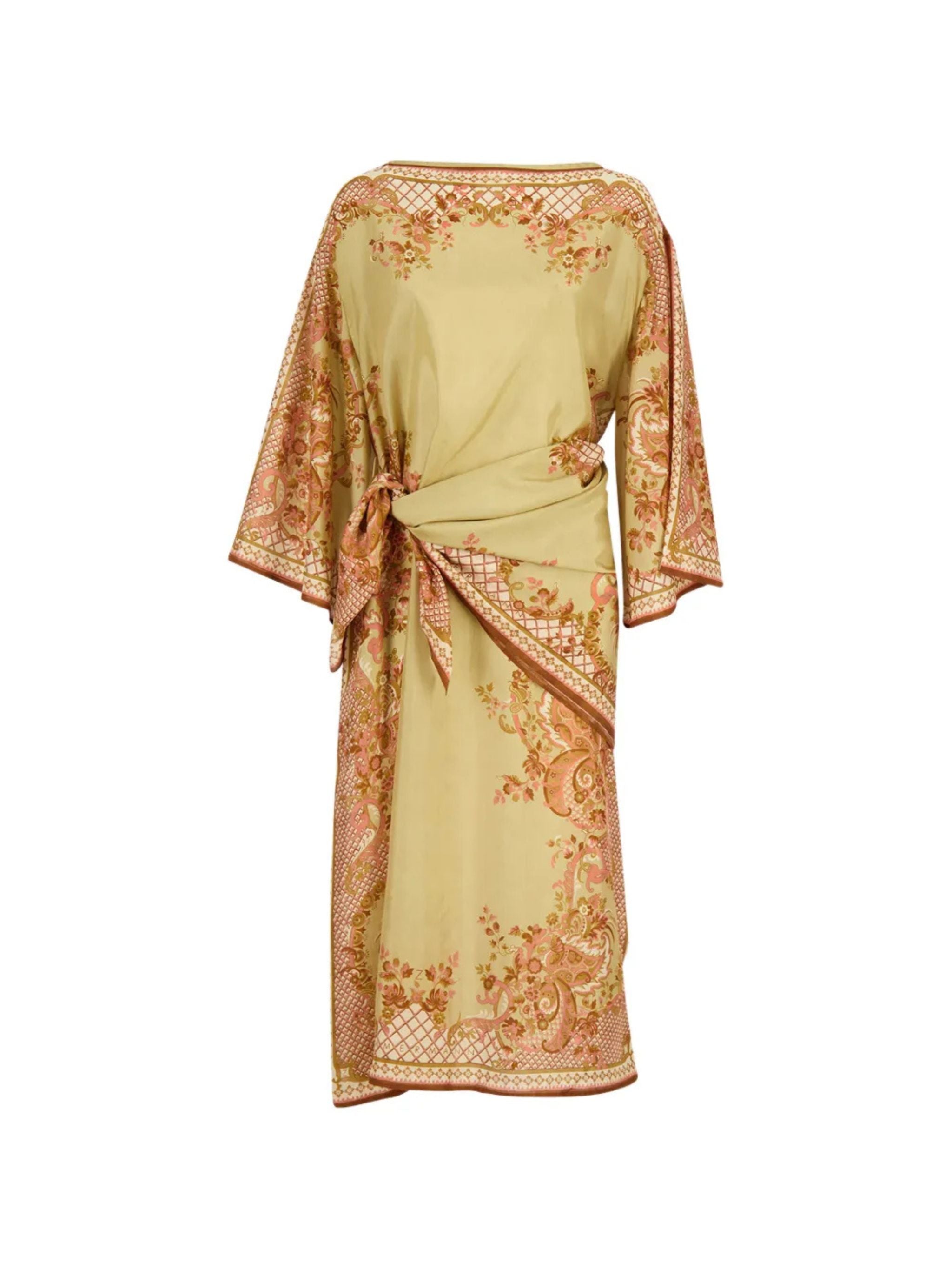 Abito midi con stampa paisley