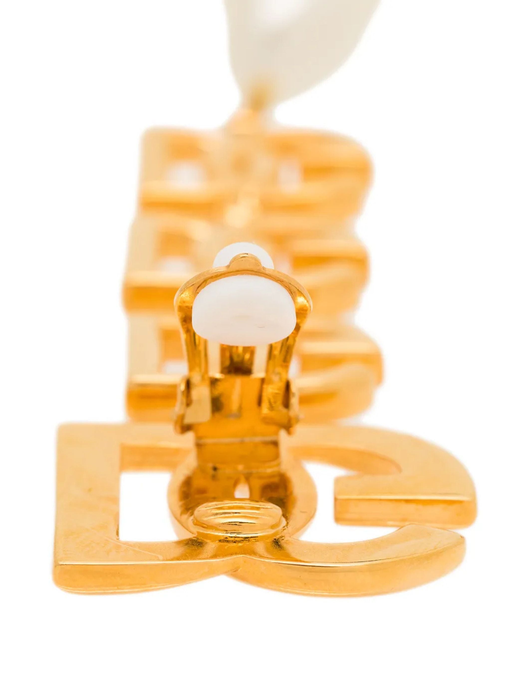 Orecchini con perle DG Logo