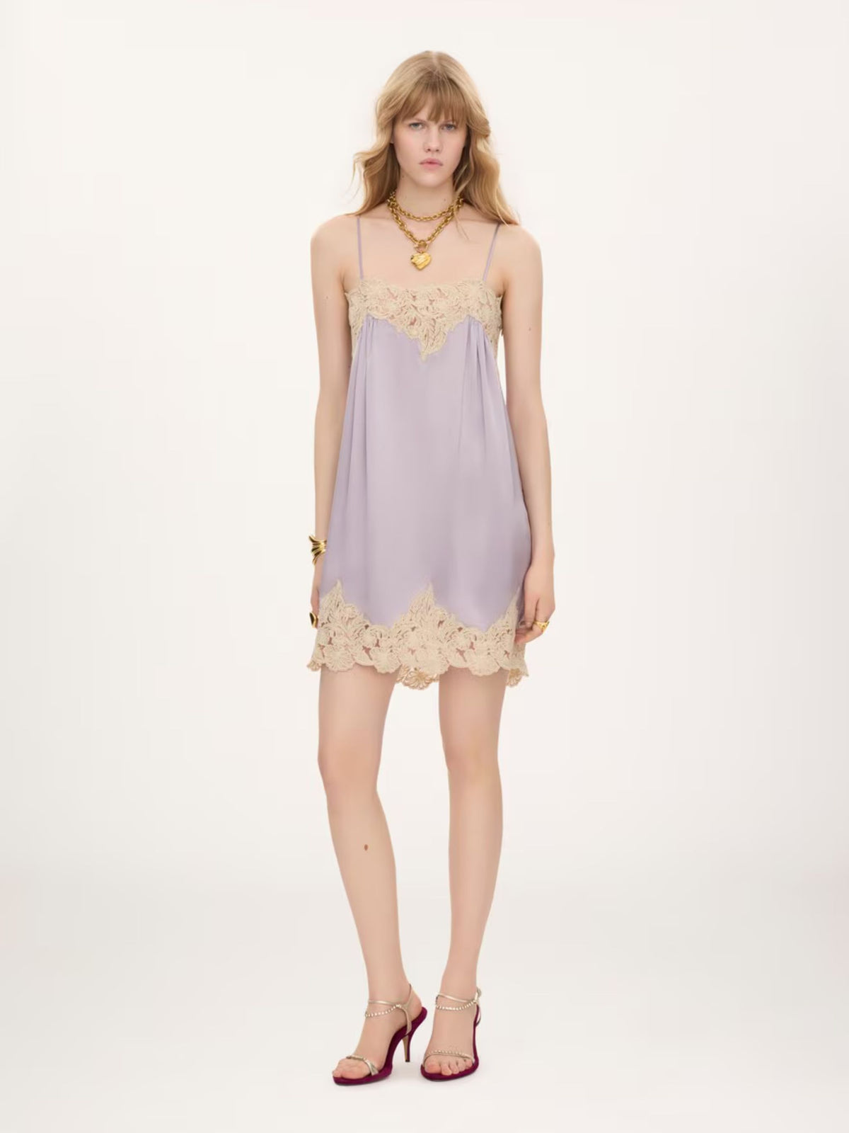 ABITO MINI SATIN PIZZO