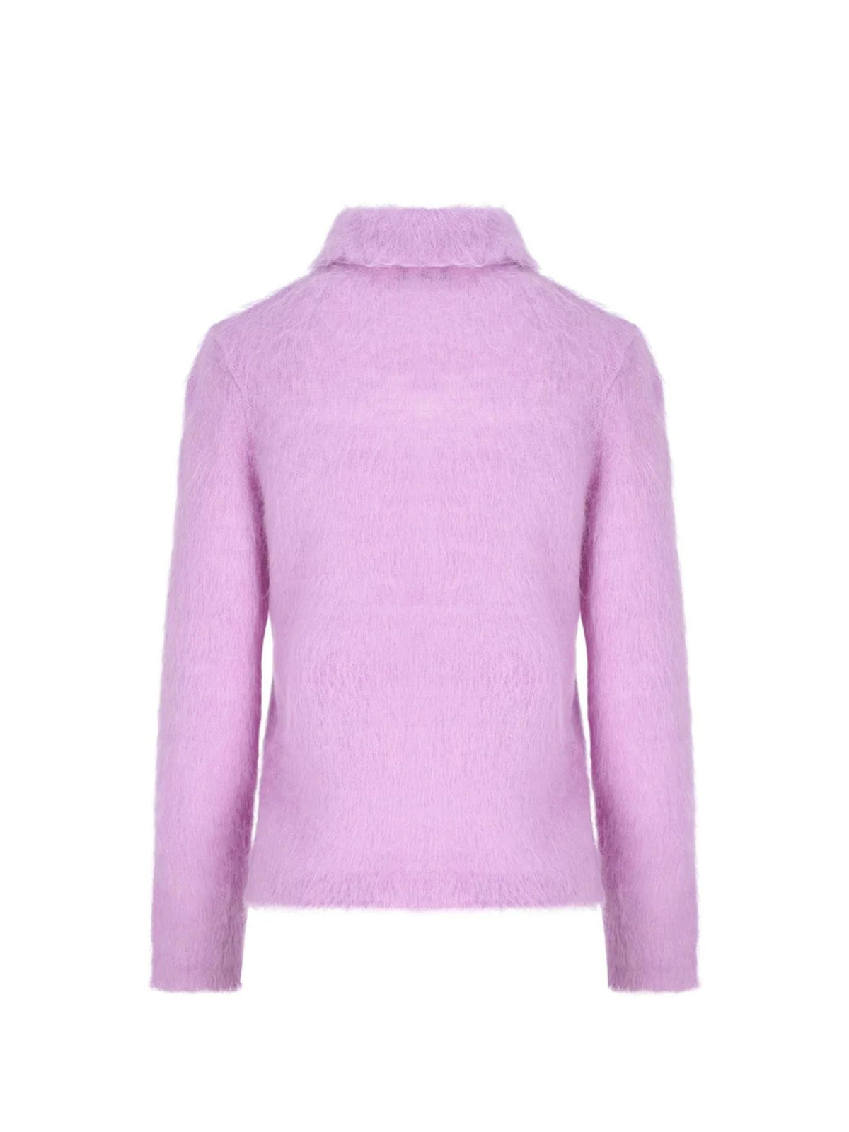 Pullover stile polo in maglia di misto lana d’alpaca