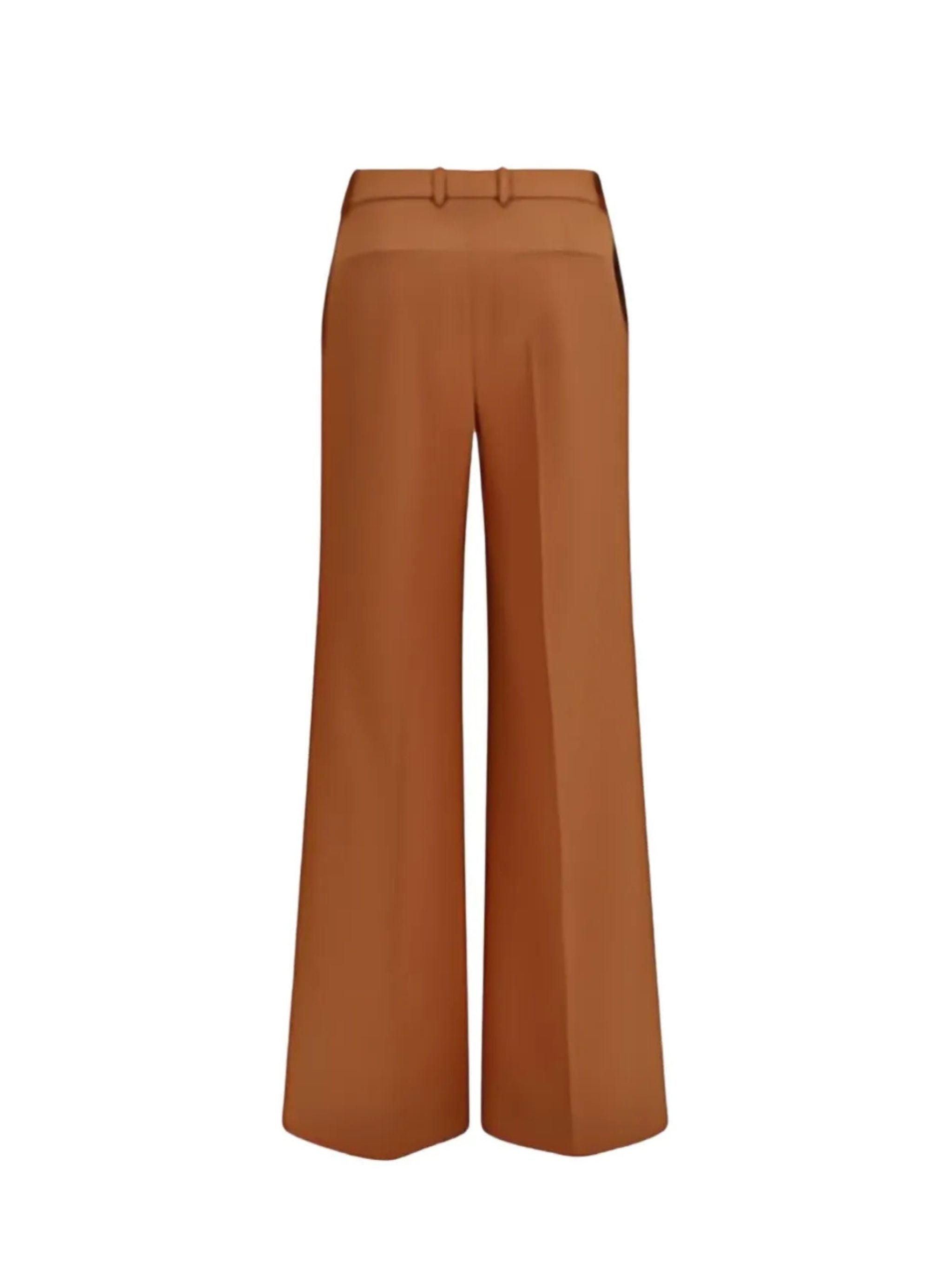 Pantaloni a gamba larga in lana
