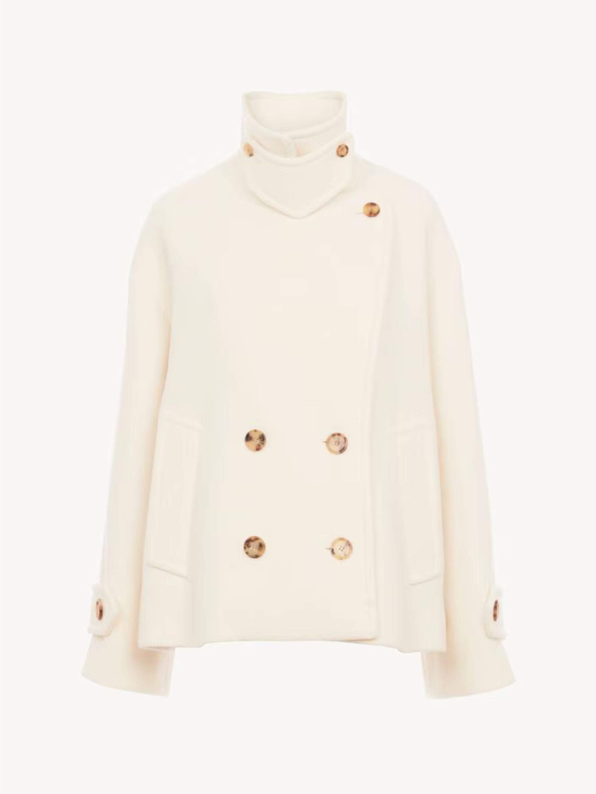 Cappotto corto oversize in lana