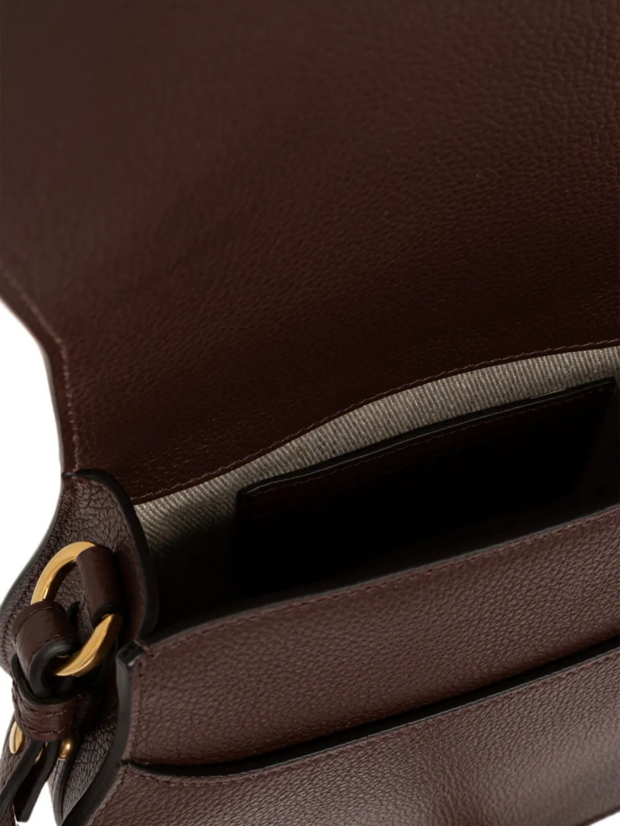 Borsa Midi saddle Marcie in pelle granata