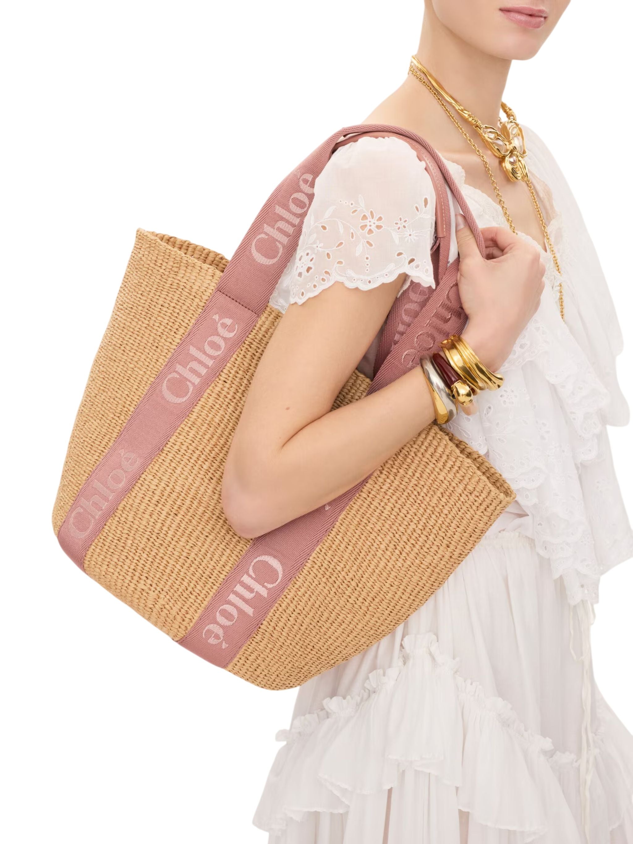 Borsa cesto Woody grande in fibre naturali